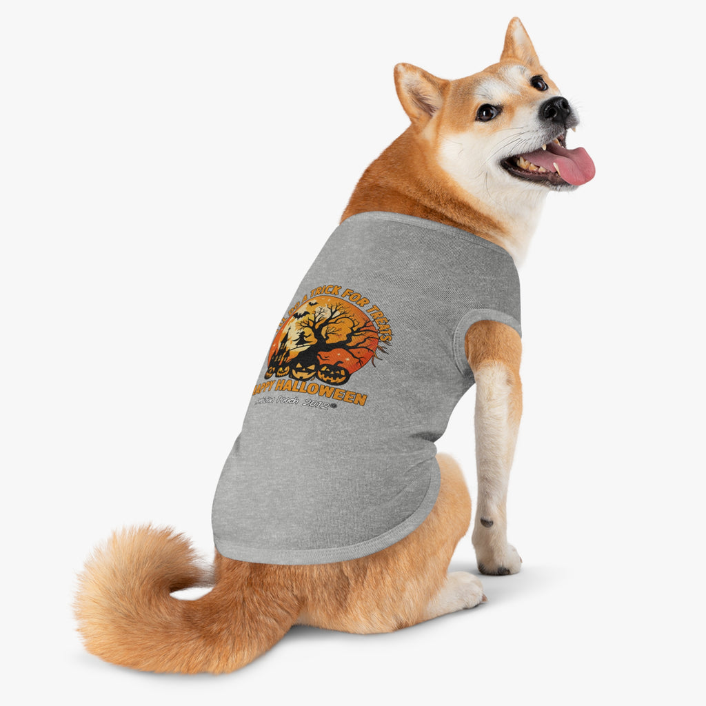 I'll Do A Trick for Treats Happy Halloween Doggy Tank Top