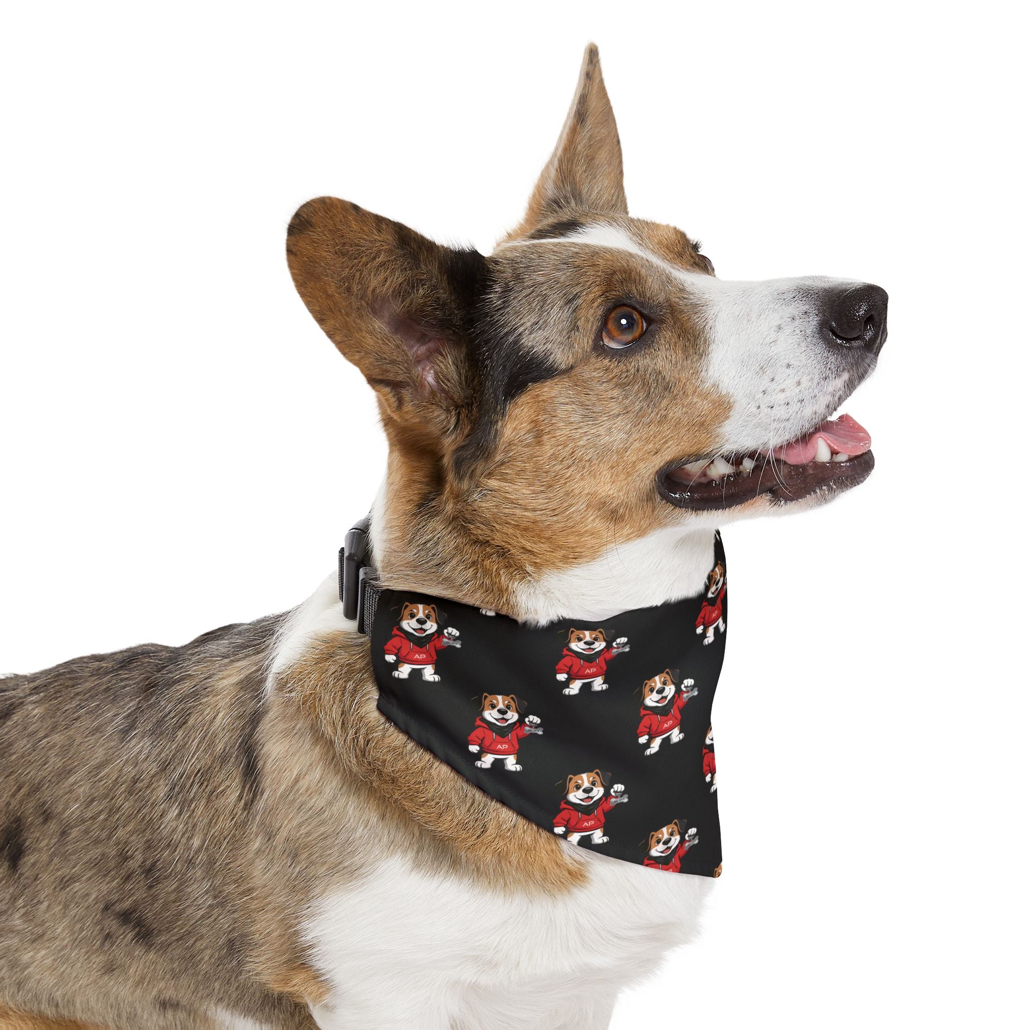 Ambizion Pooch Signature Monogram Bandana Collar Black