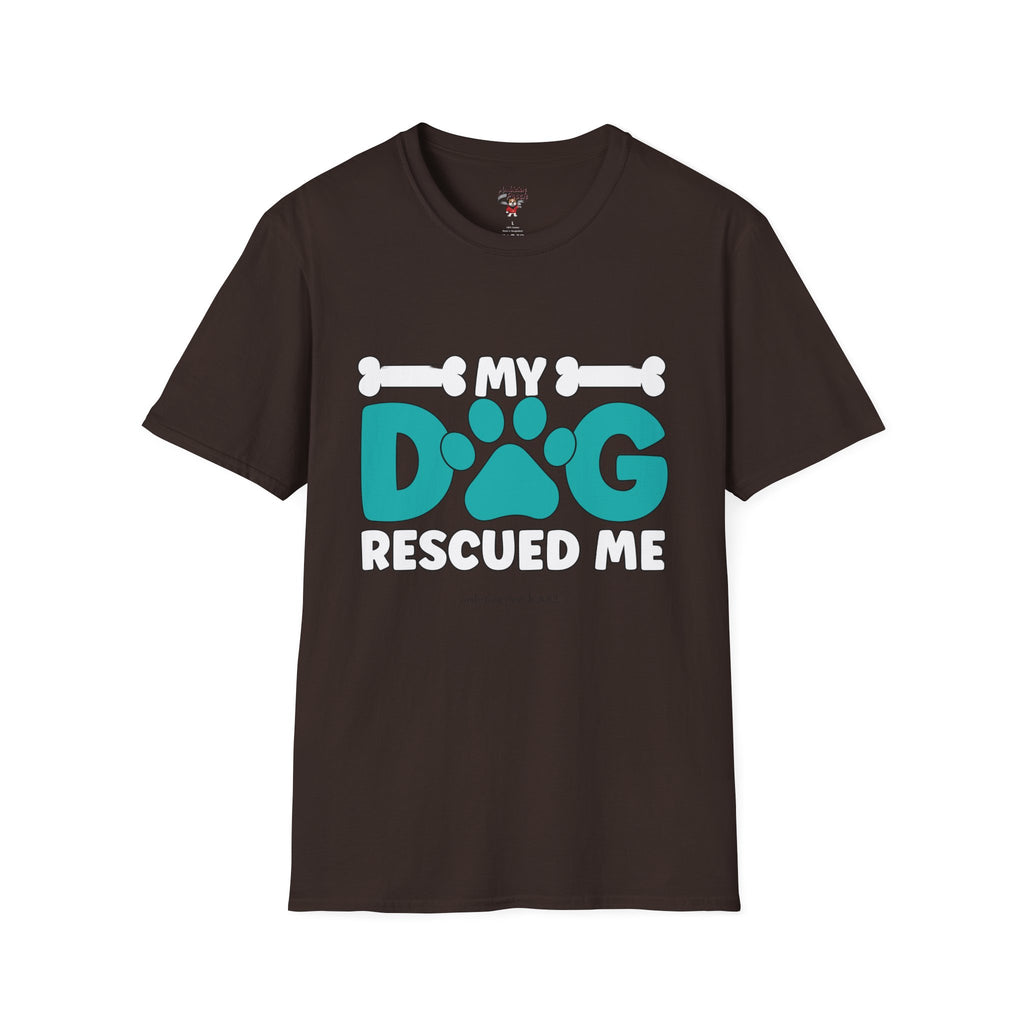My Dog Rescued Me Unisex Softstyle T-Shirt