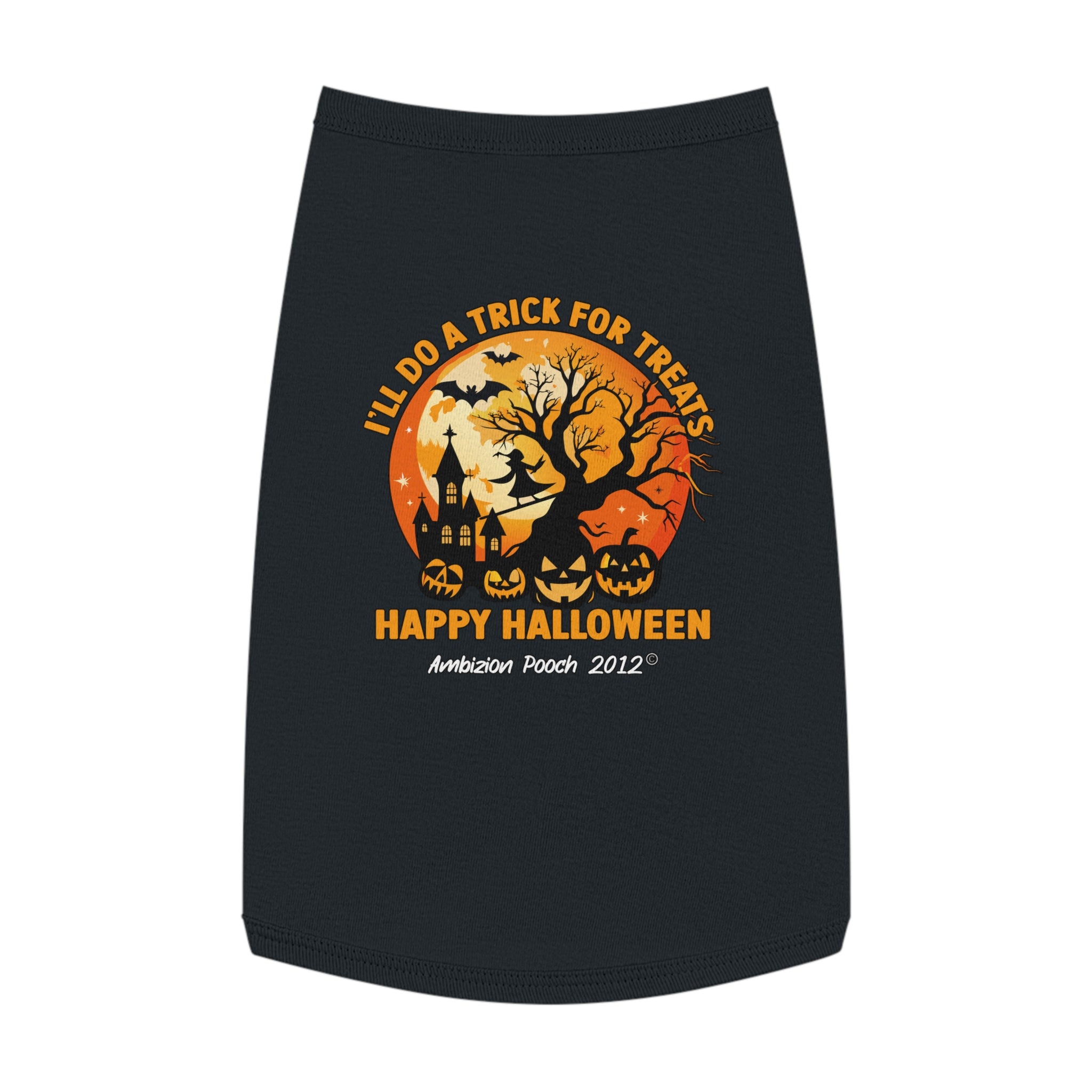 I'll Do A Trick for Treats Happy Halloween Doggy Tank Top