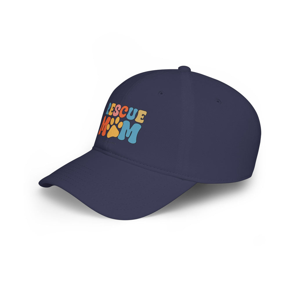 Rescue Dog Mom Low Profile Baseball Cap