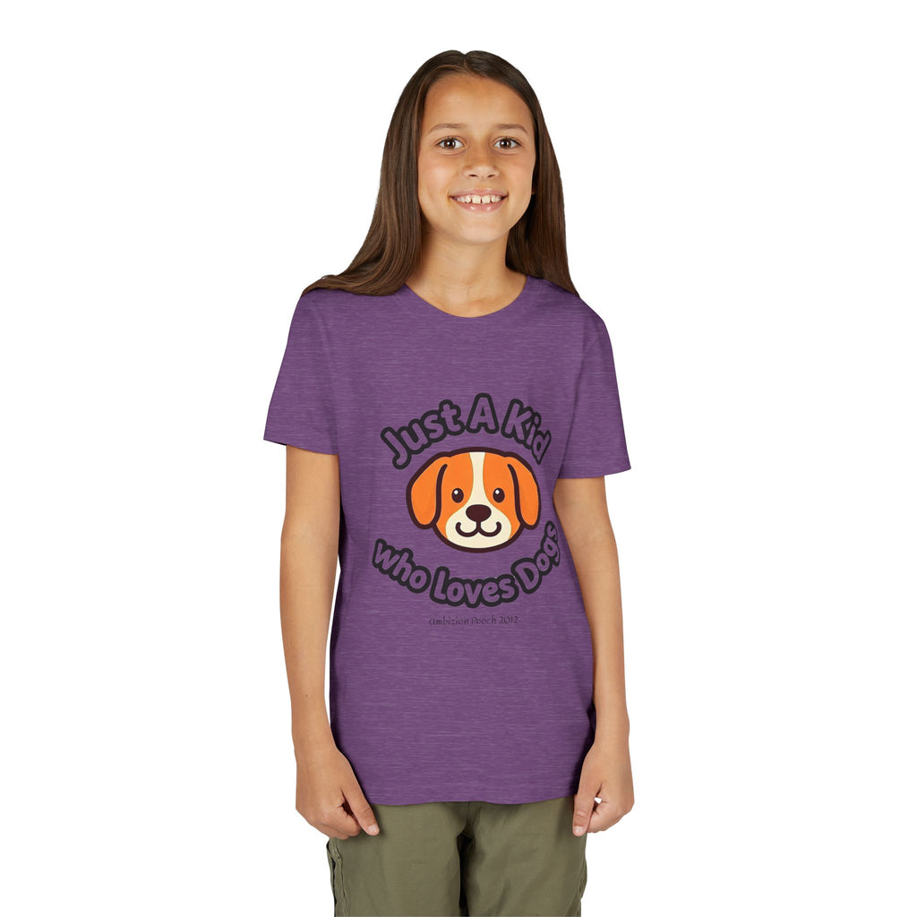 "Just A Kid Who Loves Dogs" Kids Tee