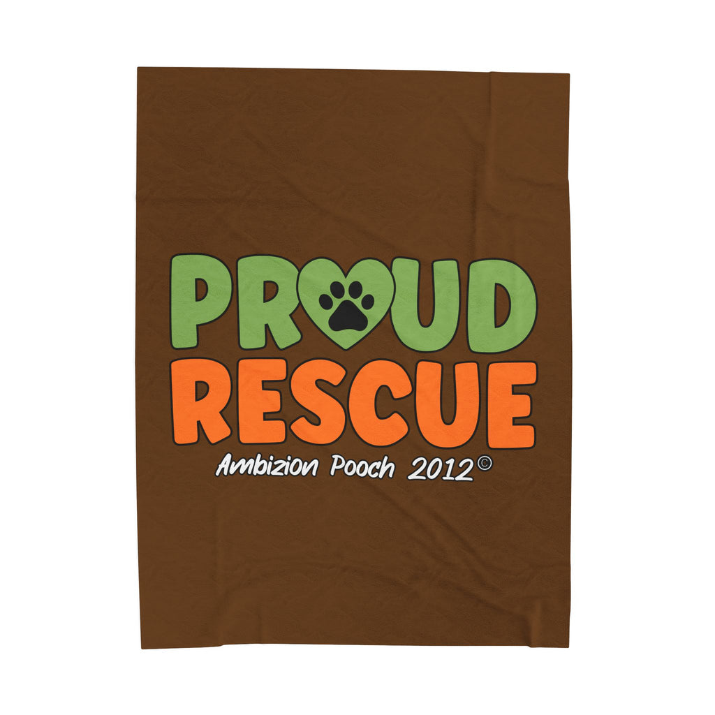 Proud Rescue Velveteen Plush Doggy Blanket