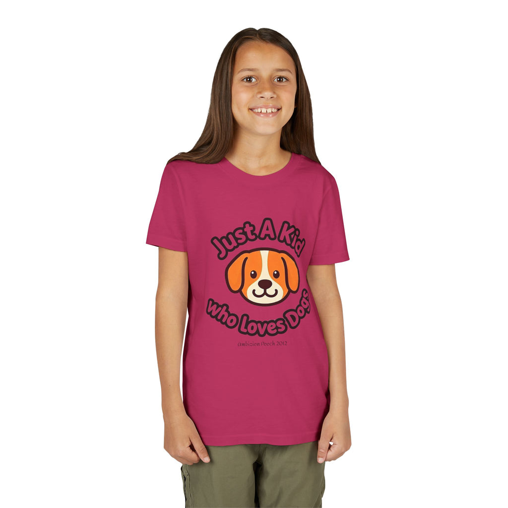 "Just A Kid Who Loves Dogs" Kids Tee