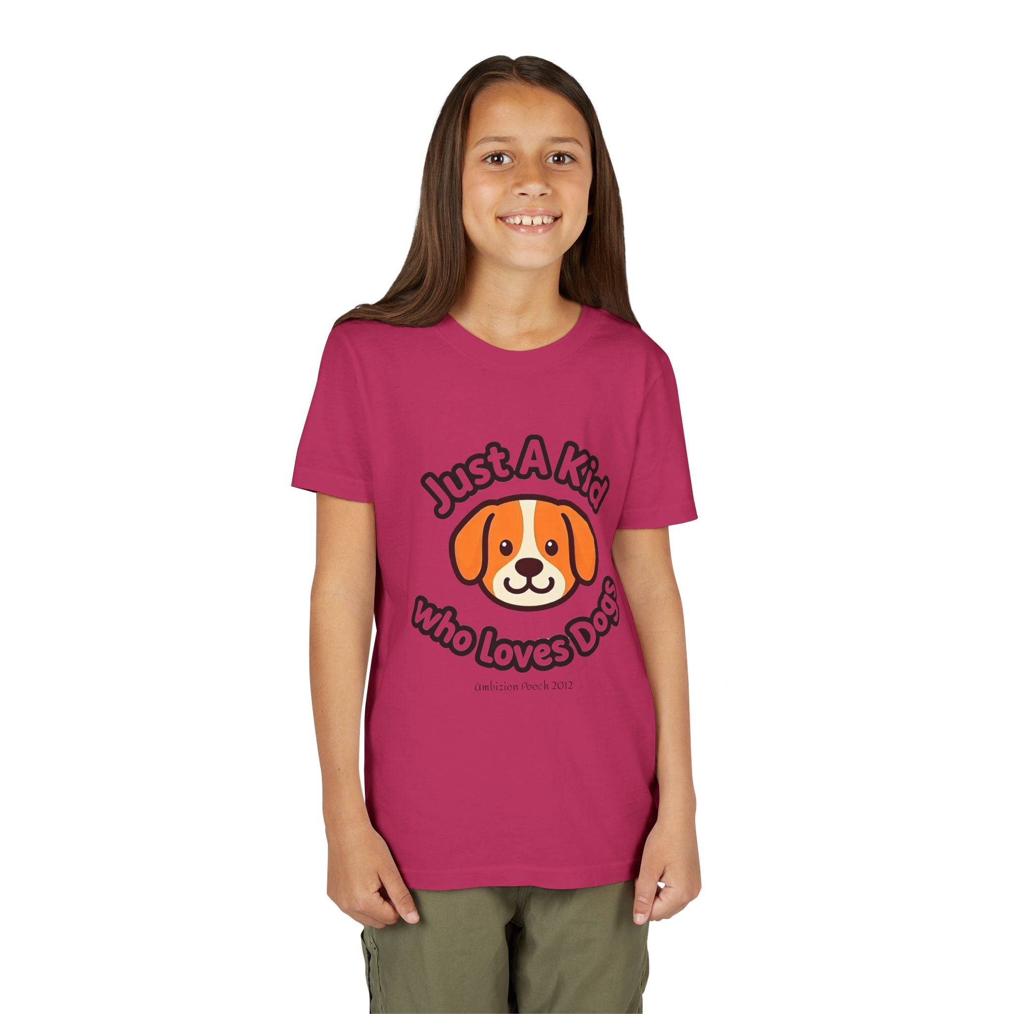 "Just A Kid Who Loves Dogs" Kids Tee