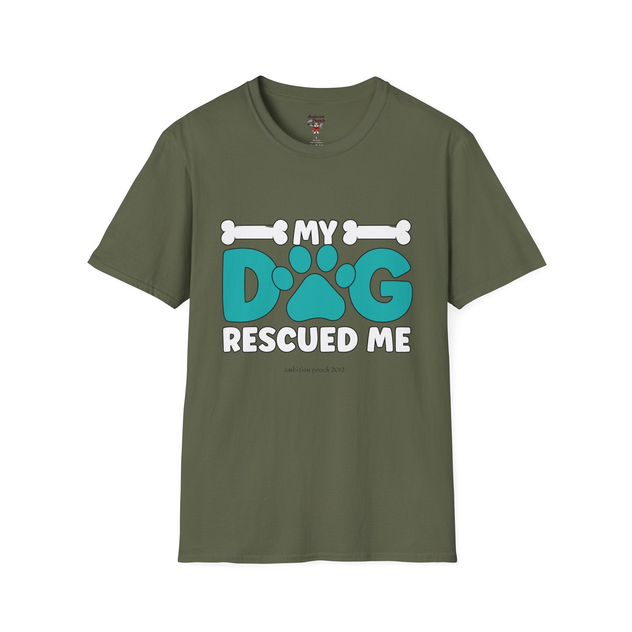 My Dog Rescued Me Unisex Softstyle T-Shirt