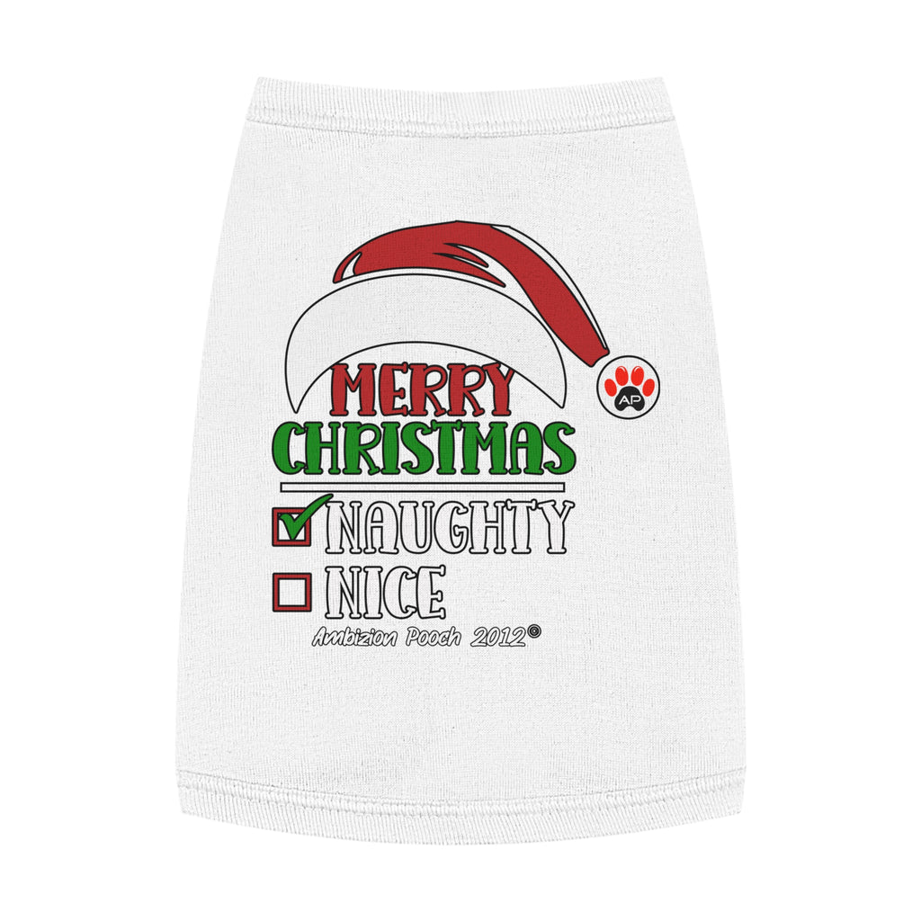 Merry Christmas Naughty or Nice Doggy Tank
