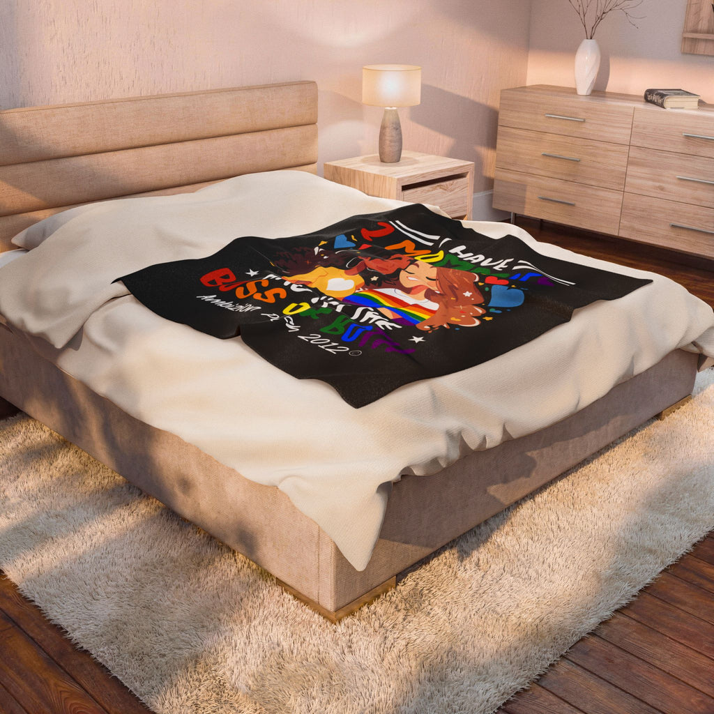 I Have 2 Mommies Velveteen Plush Doggy Blanket (LGBTQ)