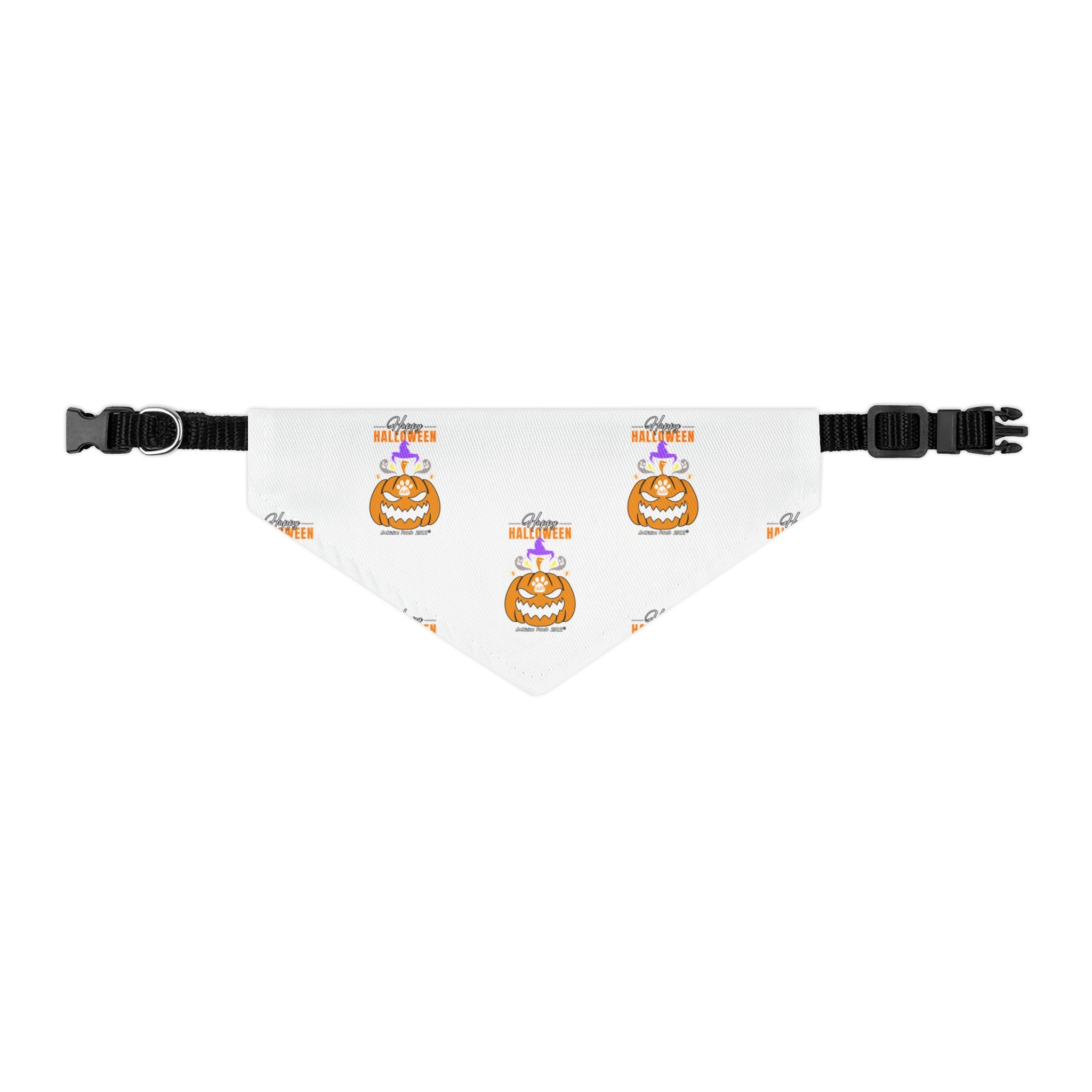 Happy Halloween Bandana Collar for Dogs - White