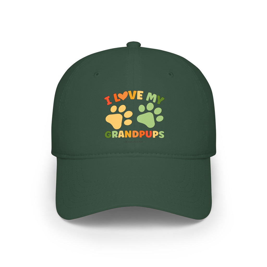 I Love My Grandpups Low Profile Baseball Cap