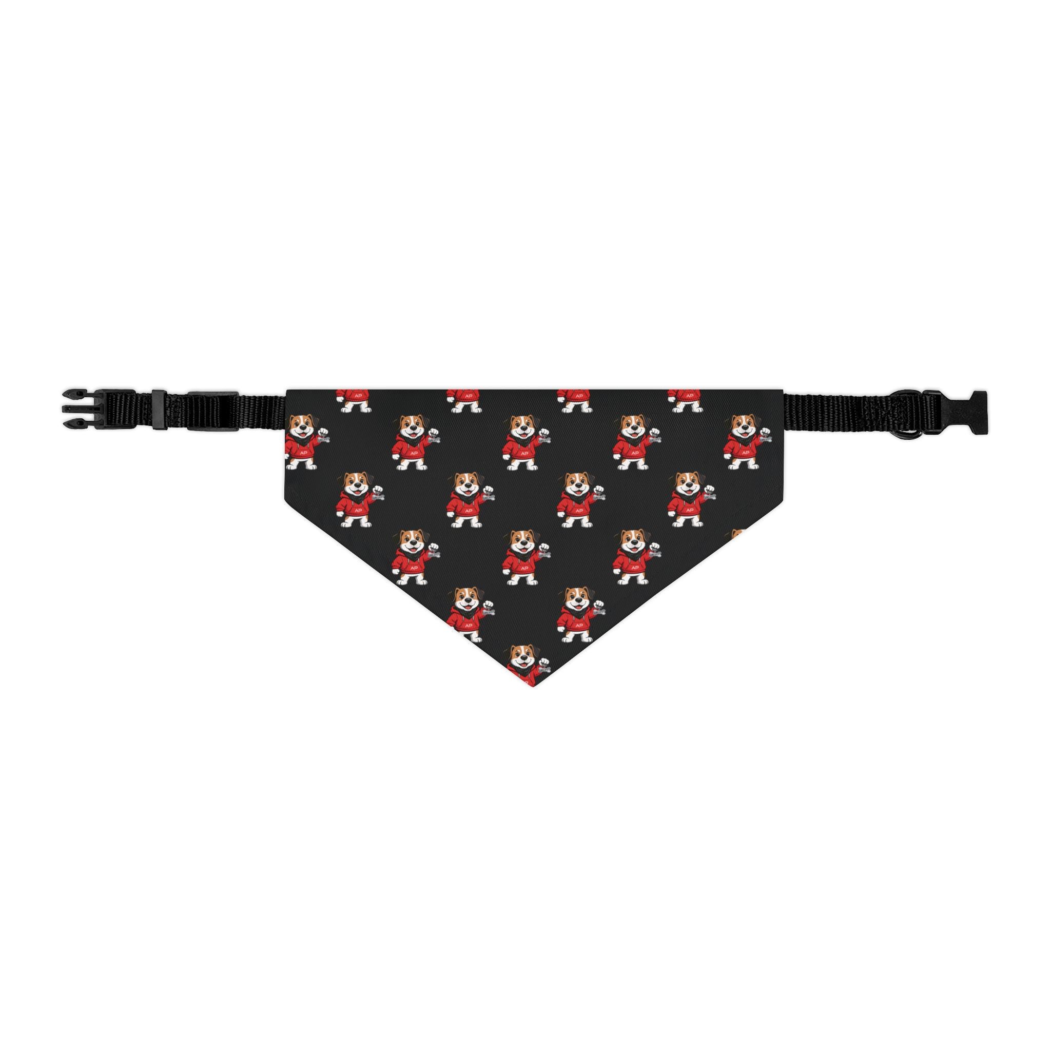 Ambizion Pooch Signature Monogram Bandana Collar Black