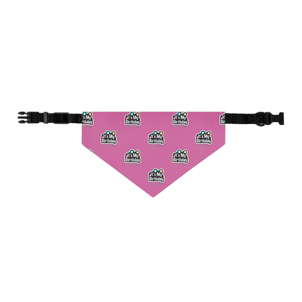 It's My Birthday Celebration Doggie Bandana Collar - Pink