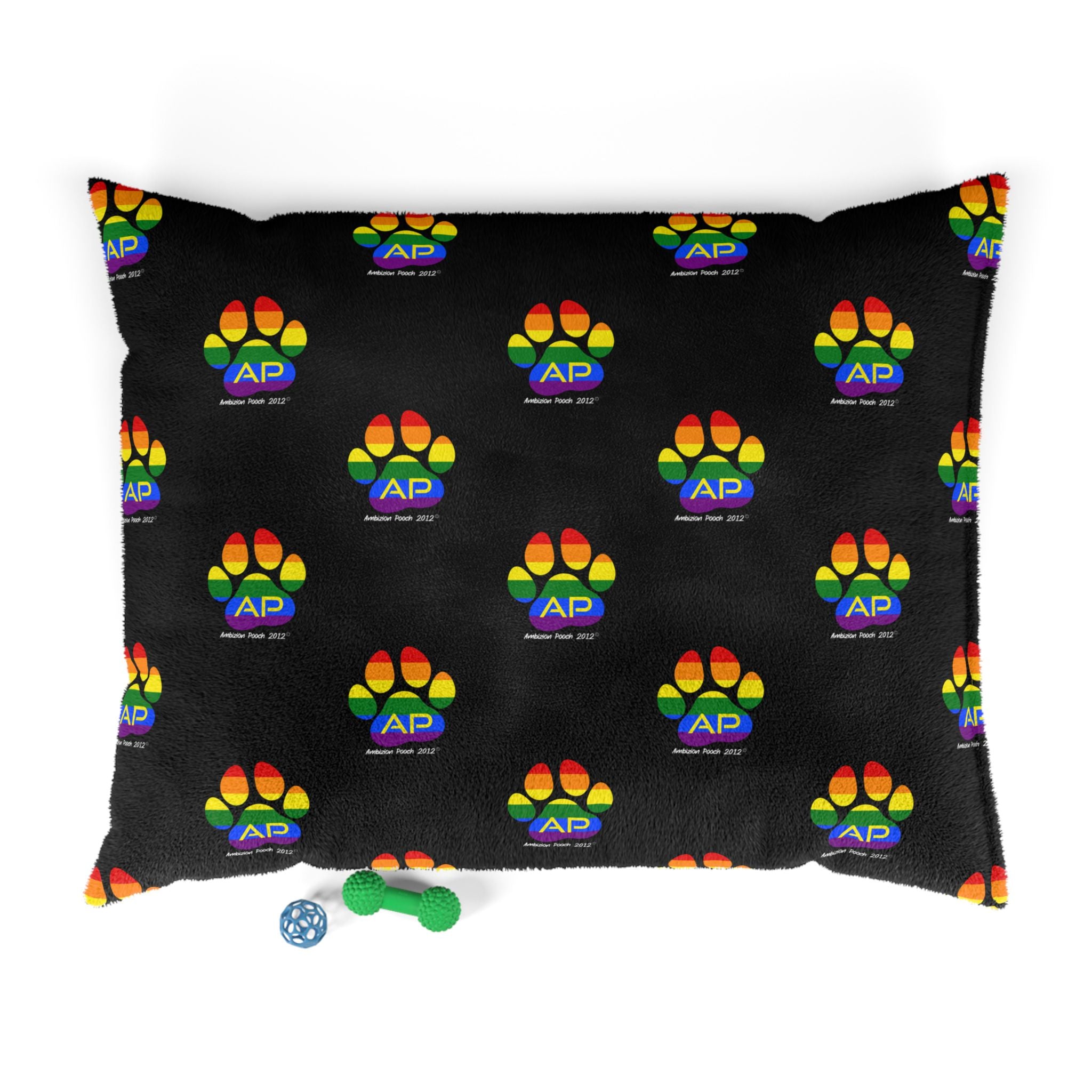 Ambizion Pooch Rainbow Paw Monogram Pet Bed (LGBTQ)