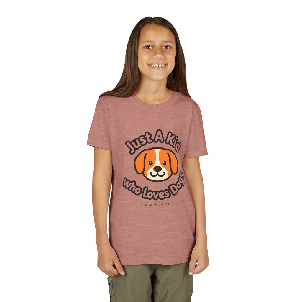 "Just A Kid Who Loves Dogs" Kids Tee