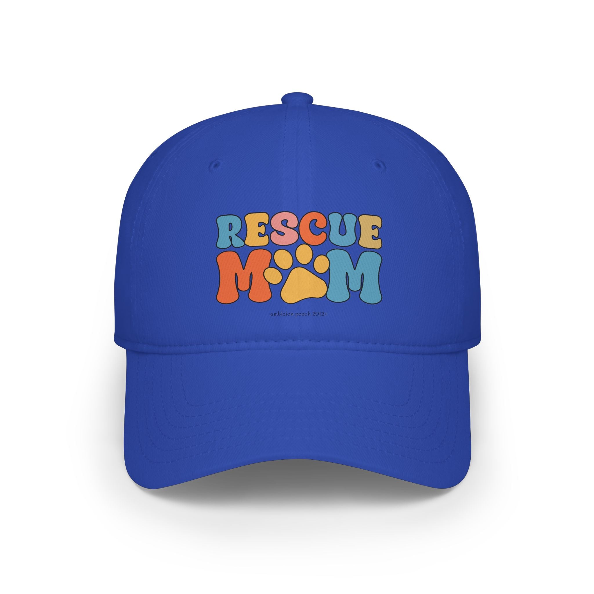Rescue Dog Mom Low Profile Baseball Cap