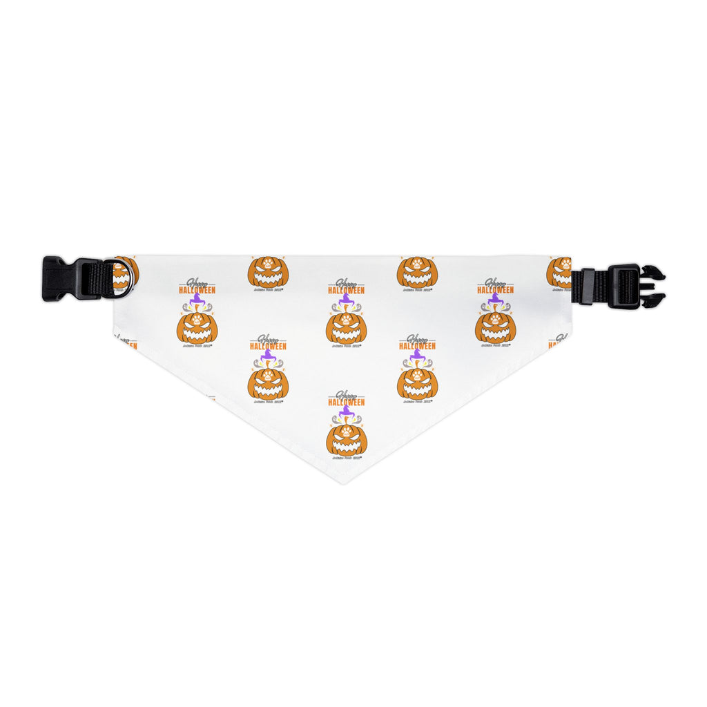 Happy Halloween Bandana Collar for Dogs - White