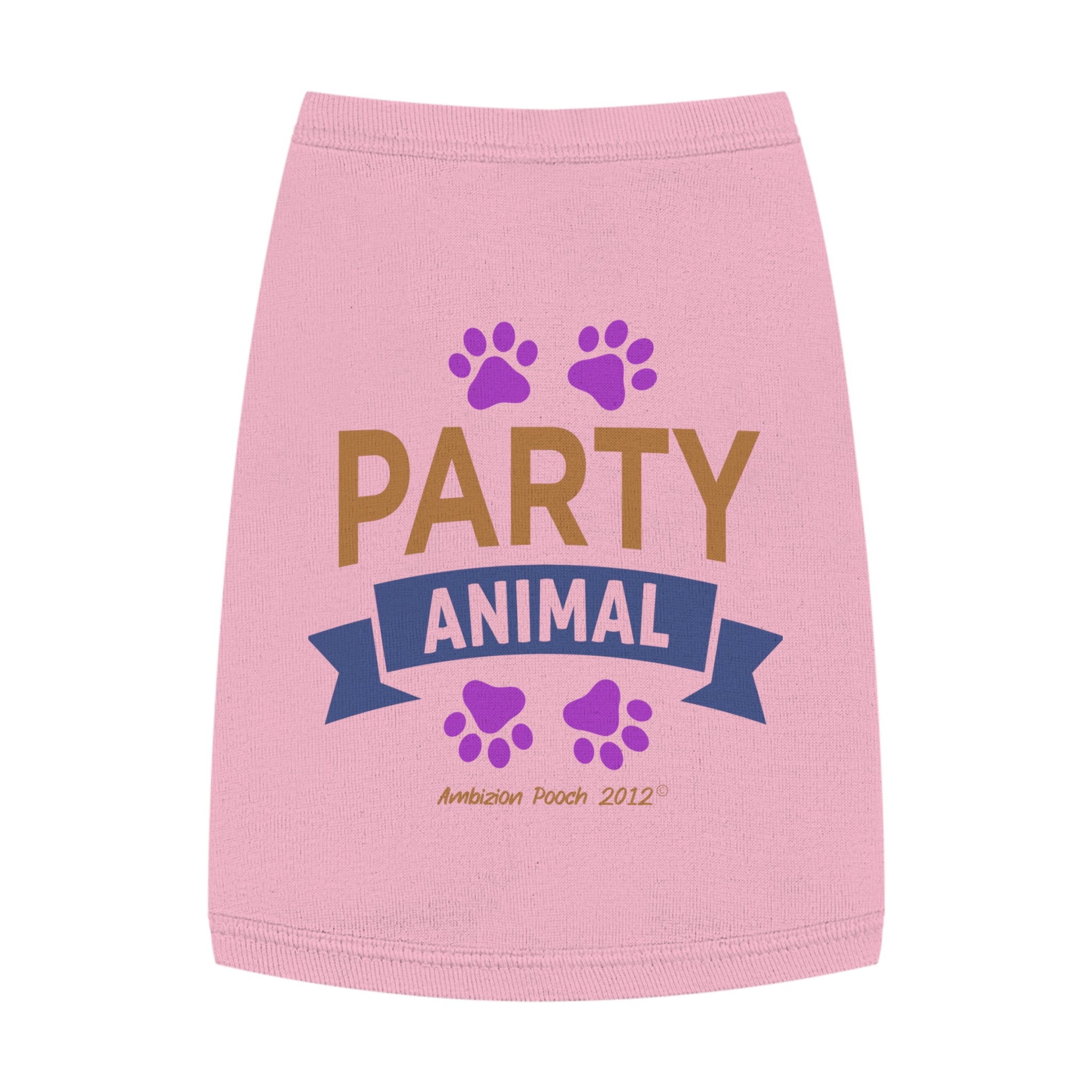"Party Animal"  Doggy Tank Top — "Couch Potato" (Pet & Parent Matching)