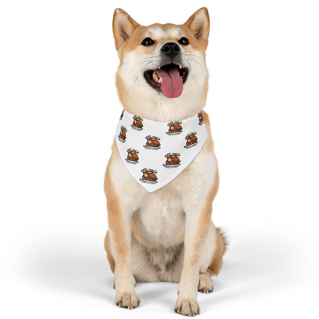 Thanksgiving Doggie Bandana Collar - White