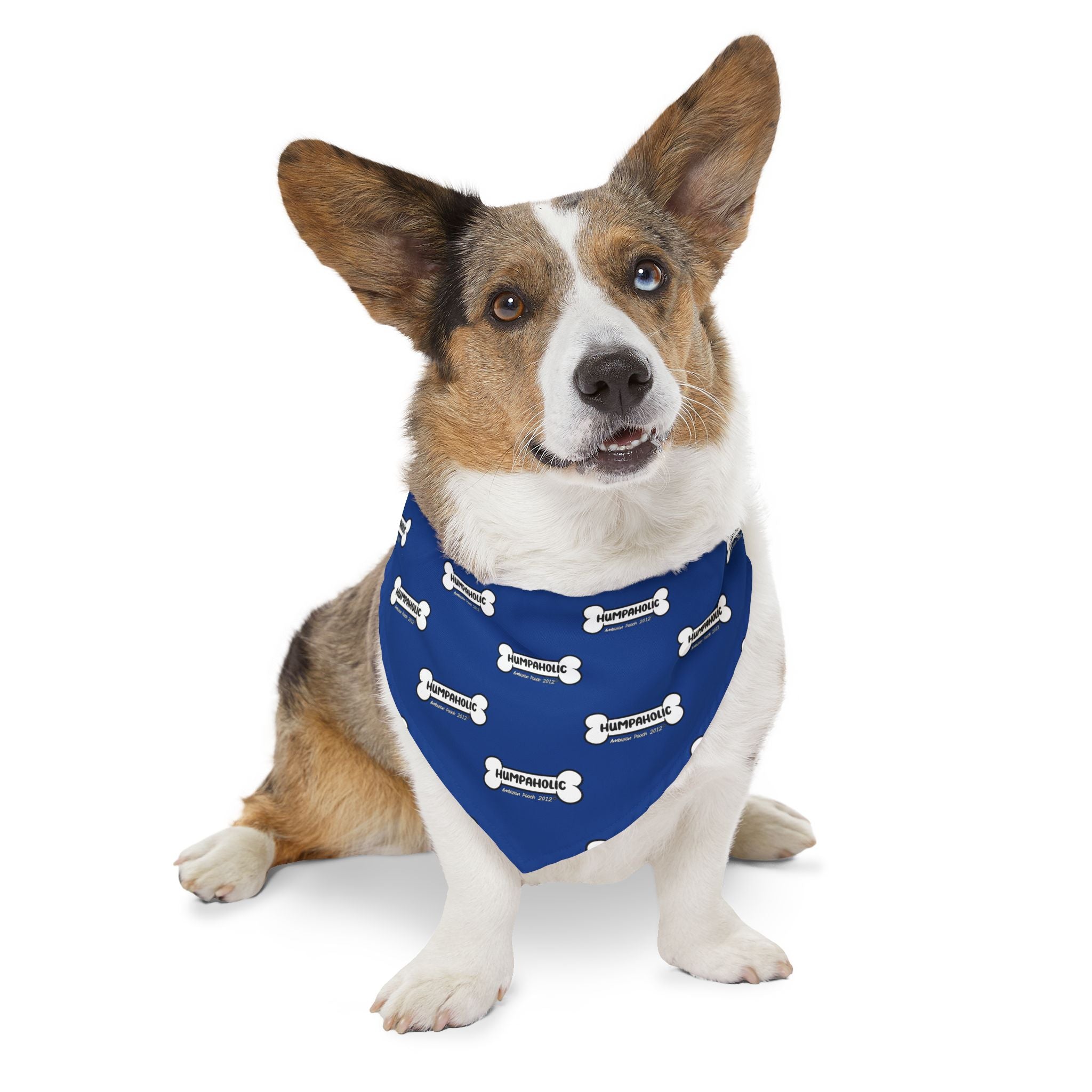 Humpaholic Pet Bandana Collar Blue