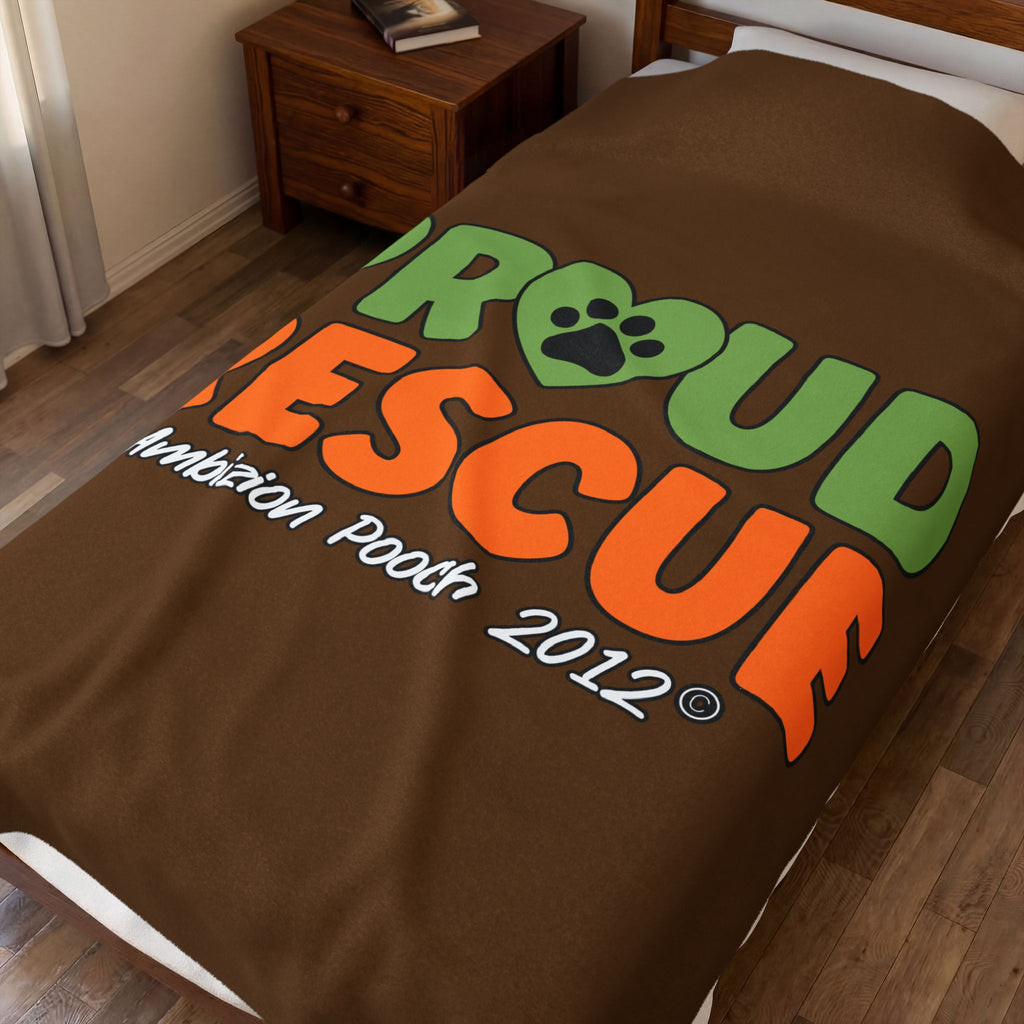 Proud Rescue Velveteen Plush Doggy Blanket