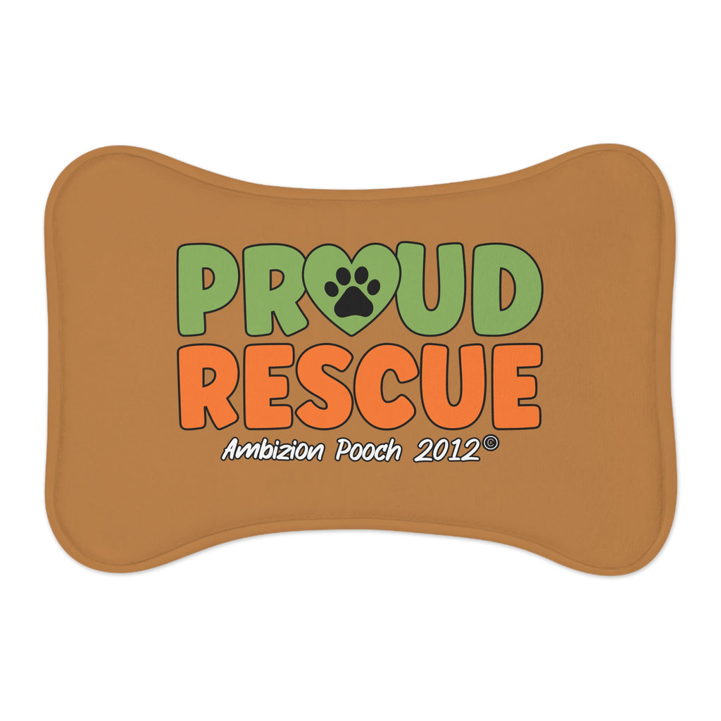 Proud Rescue Pet Feeding Mat Brown