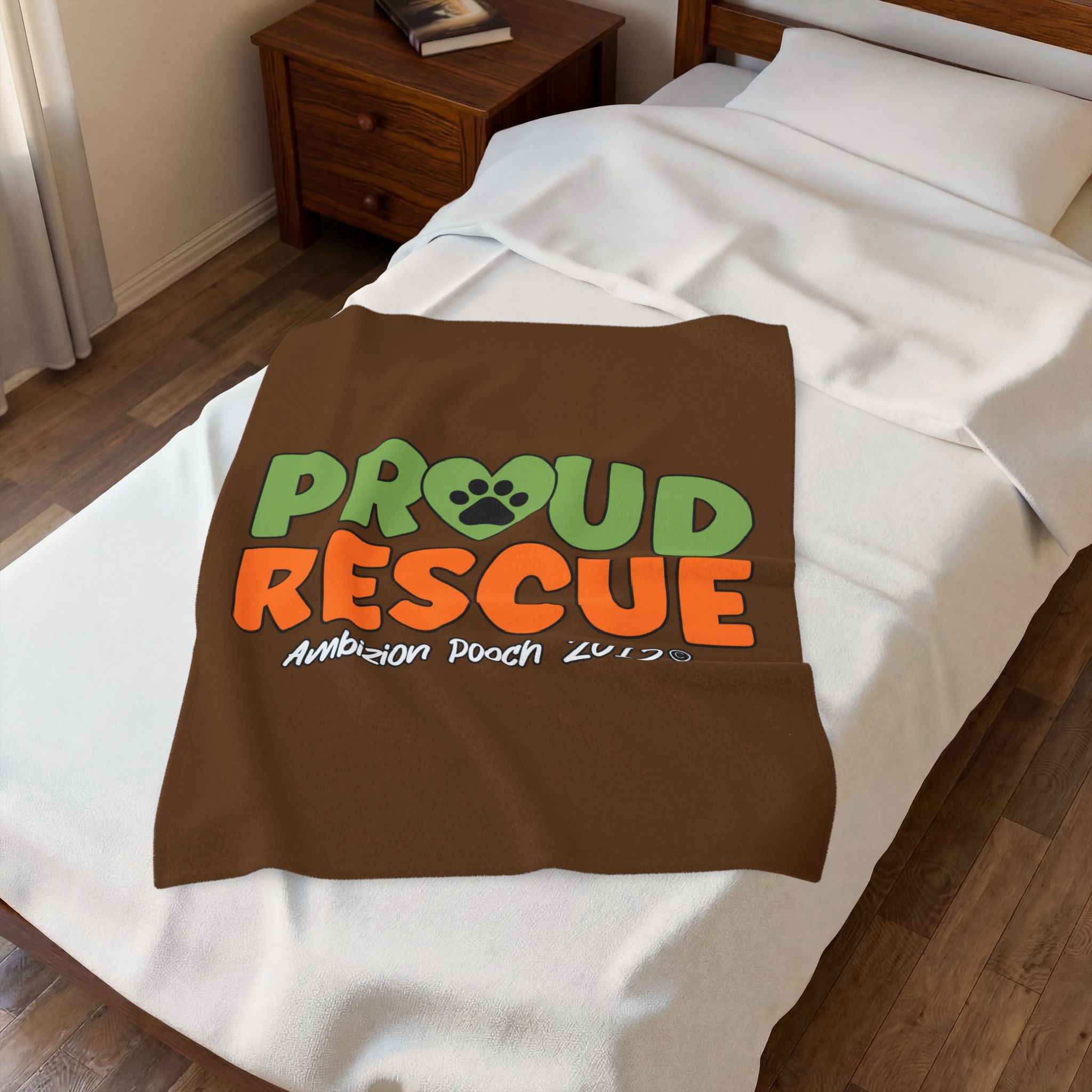 Proud Rescue Velveteen Plush Doggy Blanket