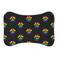 Ambizion Pooch Rainbow Paw Monogram Pet Feeding Mat Black (LGBTQ)