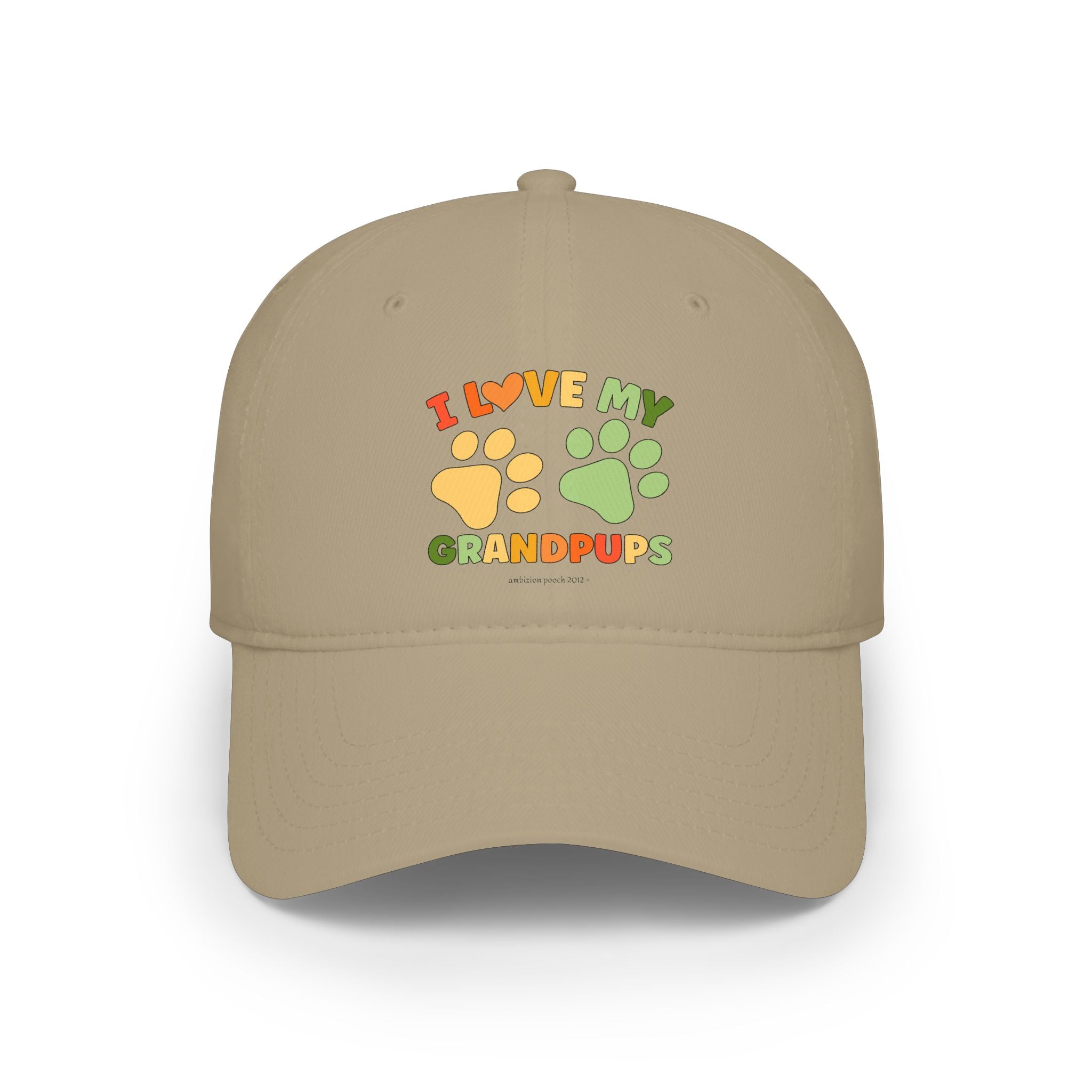 I Love My Grandpups Low Profile Baseball Cap