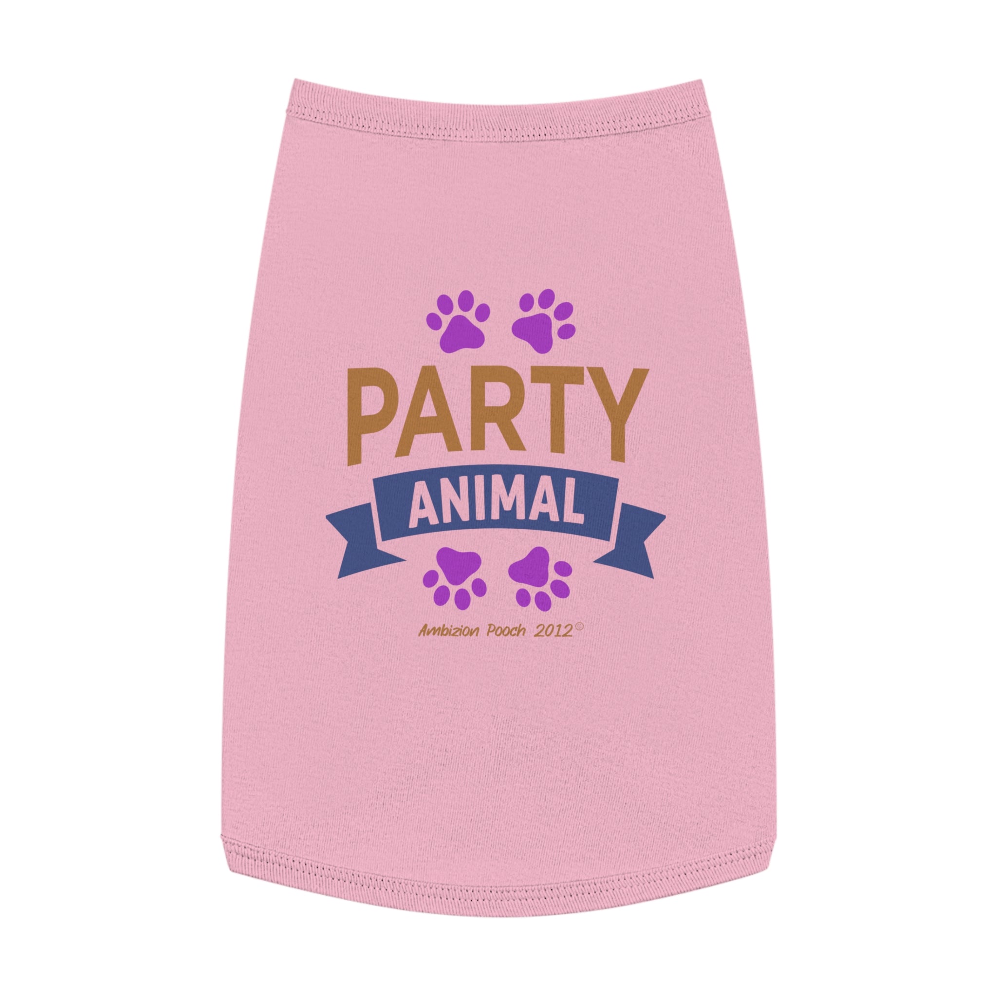 "Party Animal"  Doggy Tank Top — "Couch Potato" (Pet & Parent Matching)