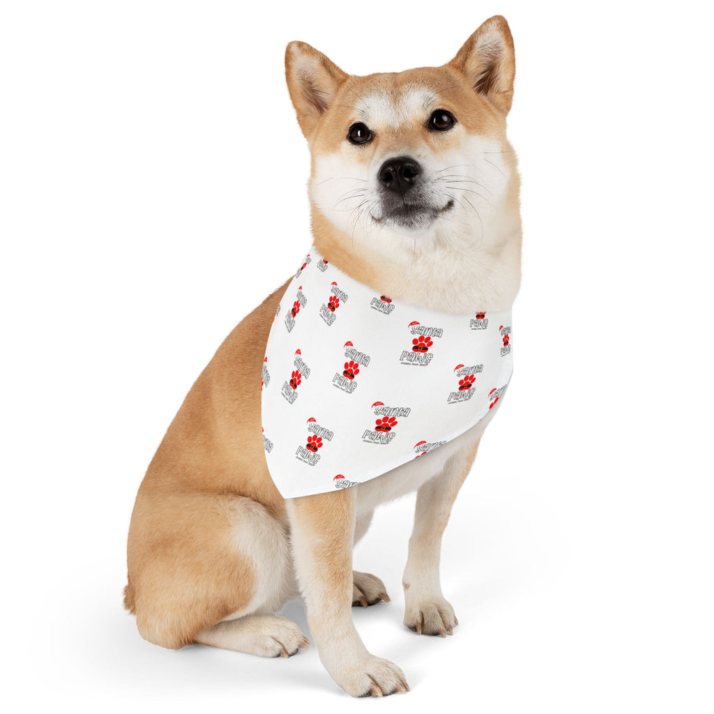 Santa Paws Doggie Bandana Collar - White