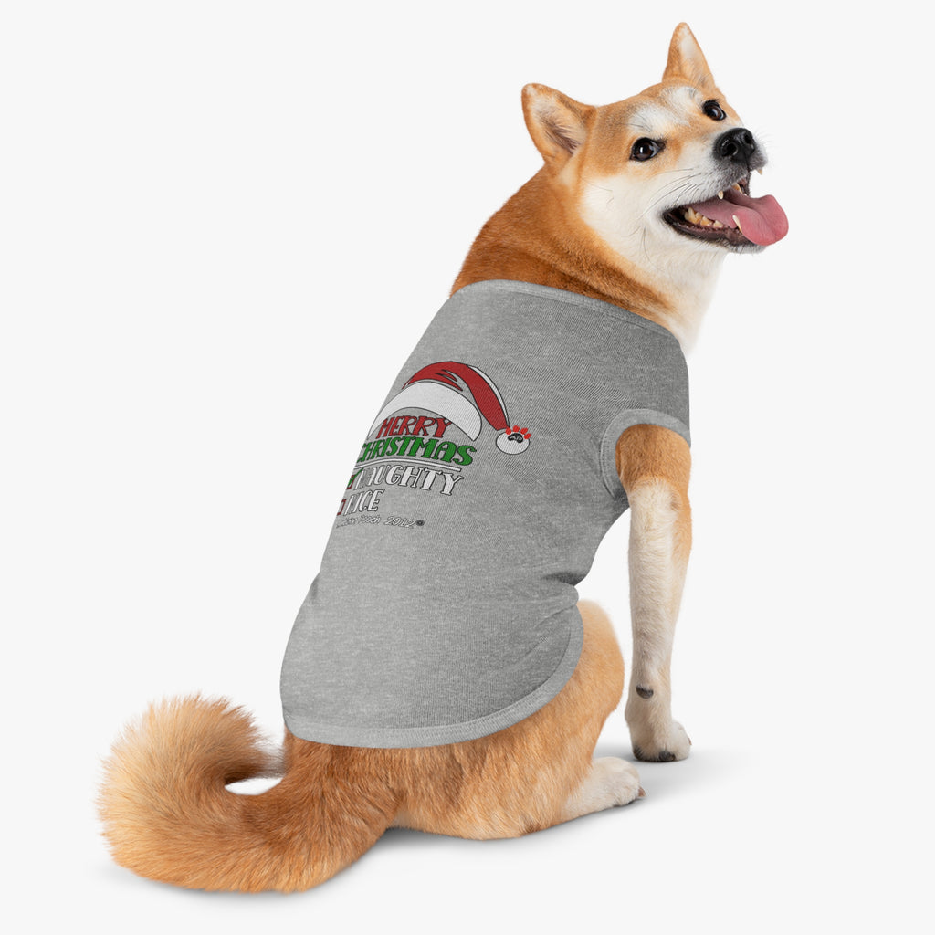 Merry Christmas Naughty or Nice Doggy Tank
