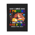 I Have 2 Mommies Velveteen Plush Doggy Blanket (LGBTQ)