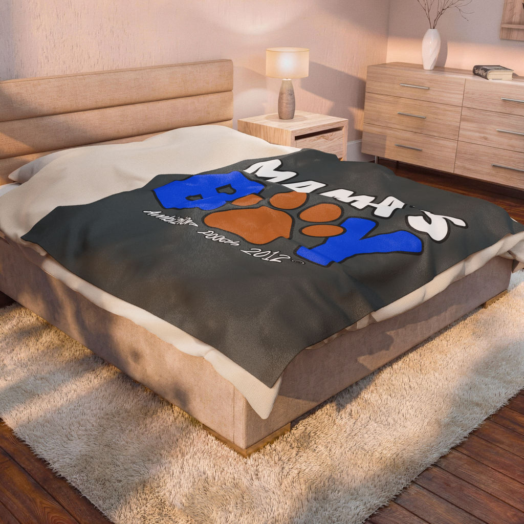 Mama's Boy Velveteen Plush Doggy Blanket