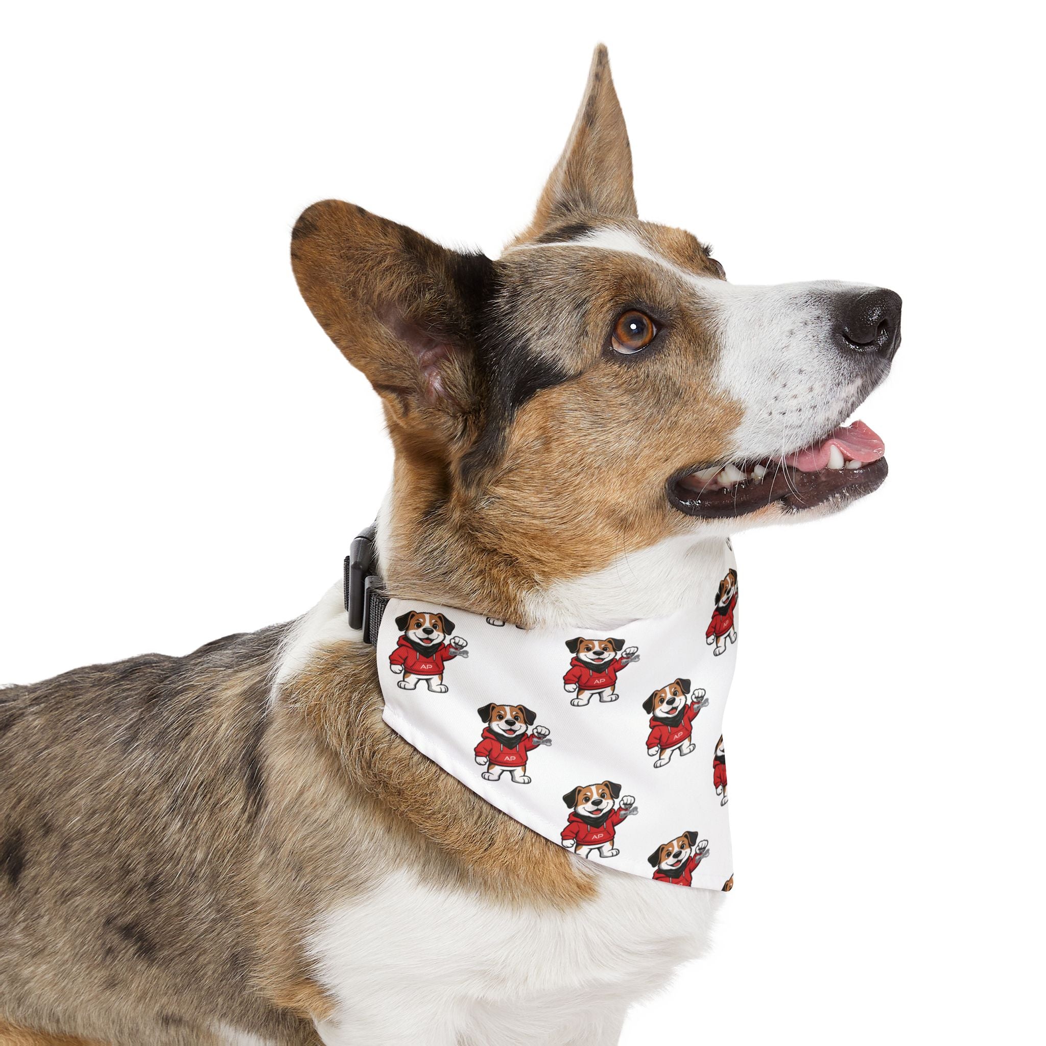 Ambizion Pooch Signature Monogram Bandana Collar White