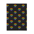 Ambizion Pooch Rainbow Paw Monogram Velveteen Plush Doggy Blanket (LGBTQ)