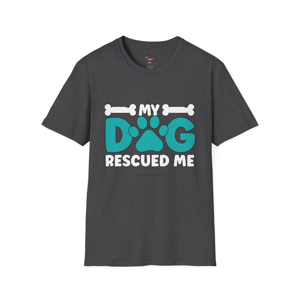My Dog Rescued Me Unisex Softstyle T-Shirt