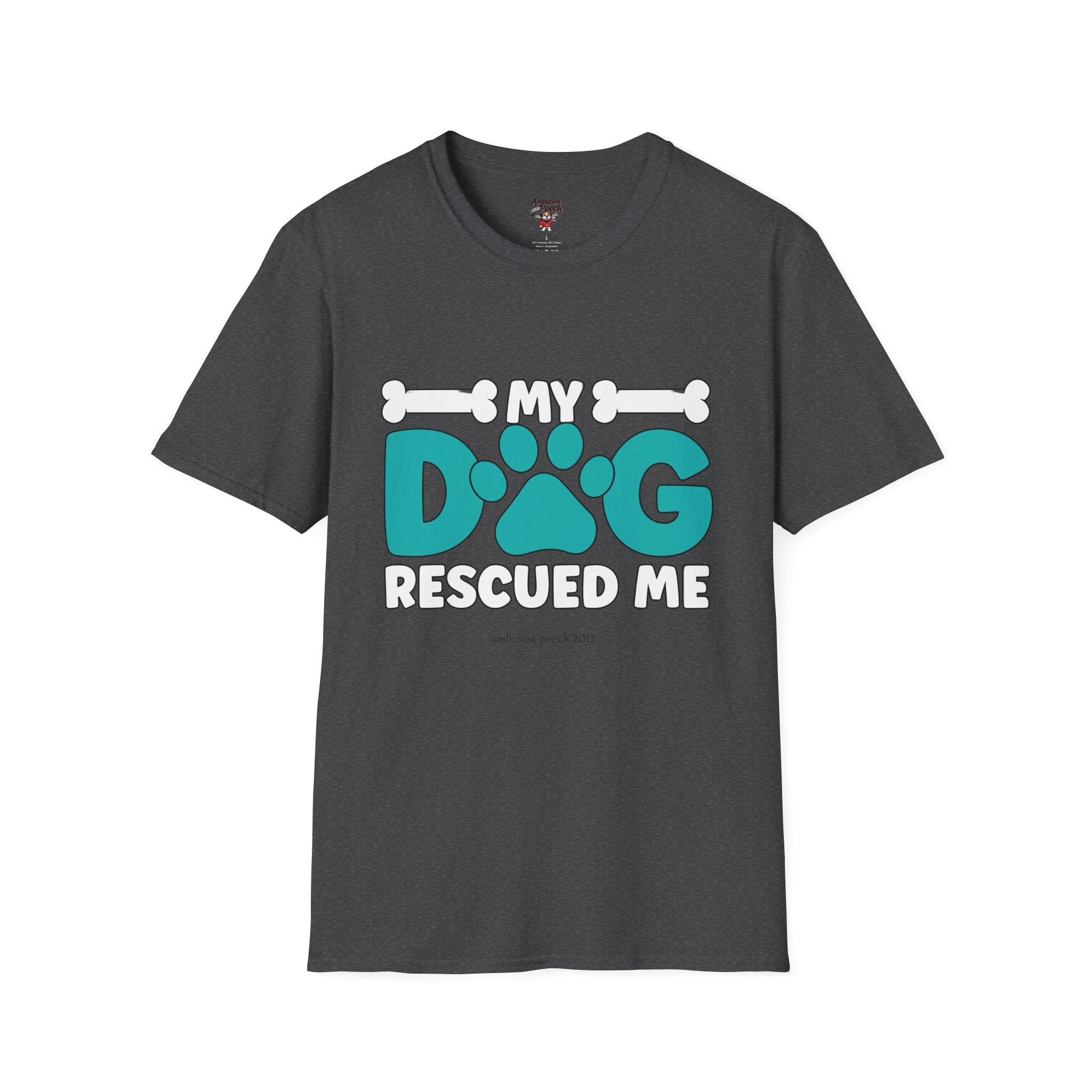 My Dog Rescued Me Unisex Softstyle T-Shirt