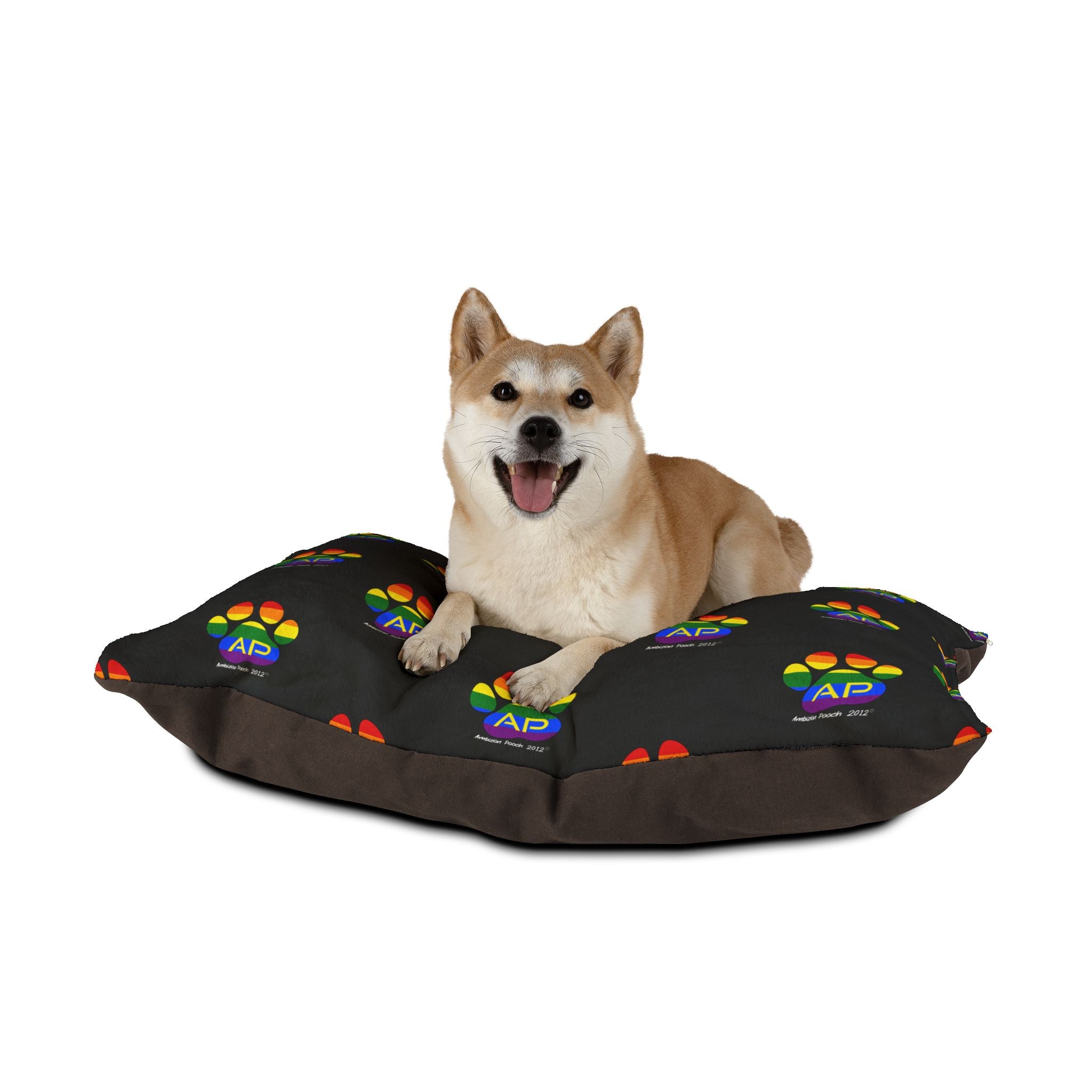 Ambizion Pooch Rainbow Paw Monogram Pet Bed (LGBTQ)