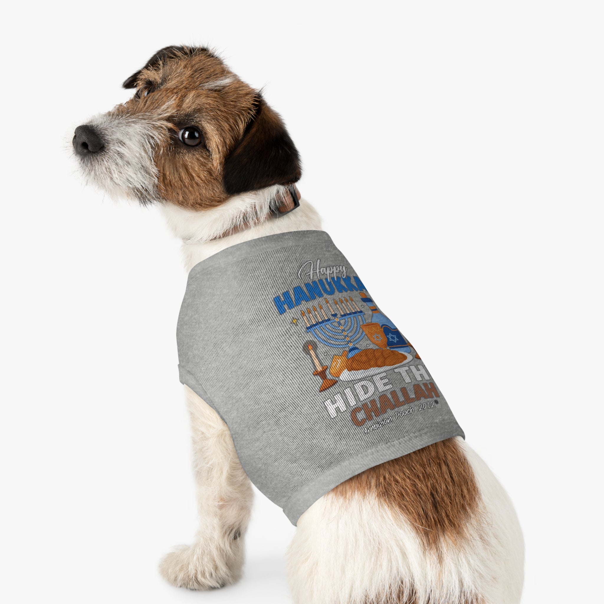 Happy Hanukkah Hide the Challah Doggy Tank Top