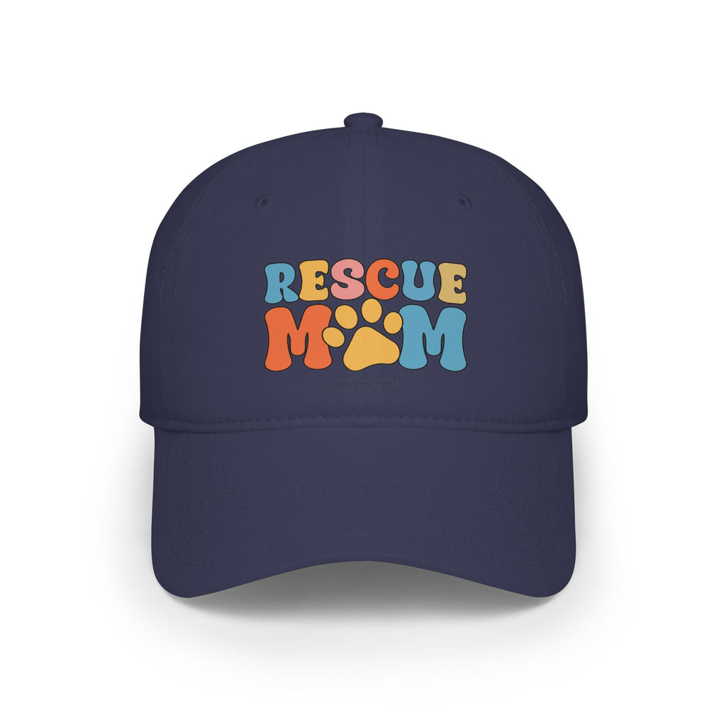 Rescue Dog Mom Low Profile Baseball Cap
