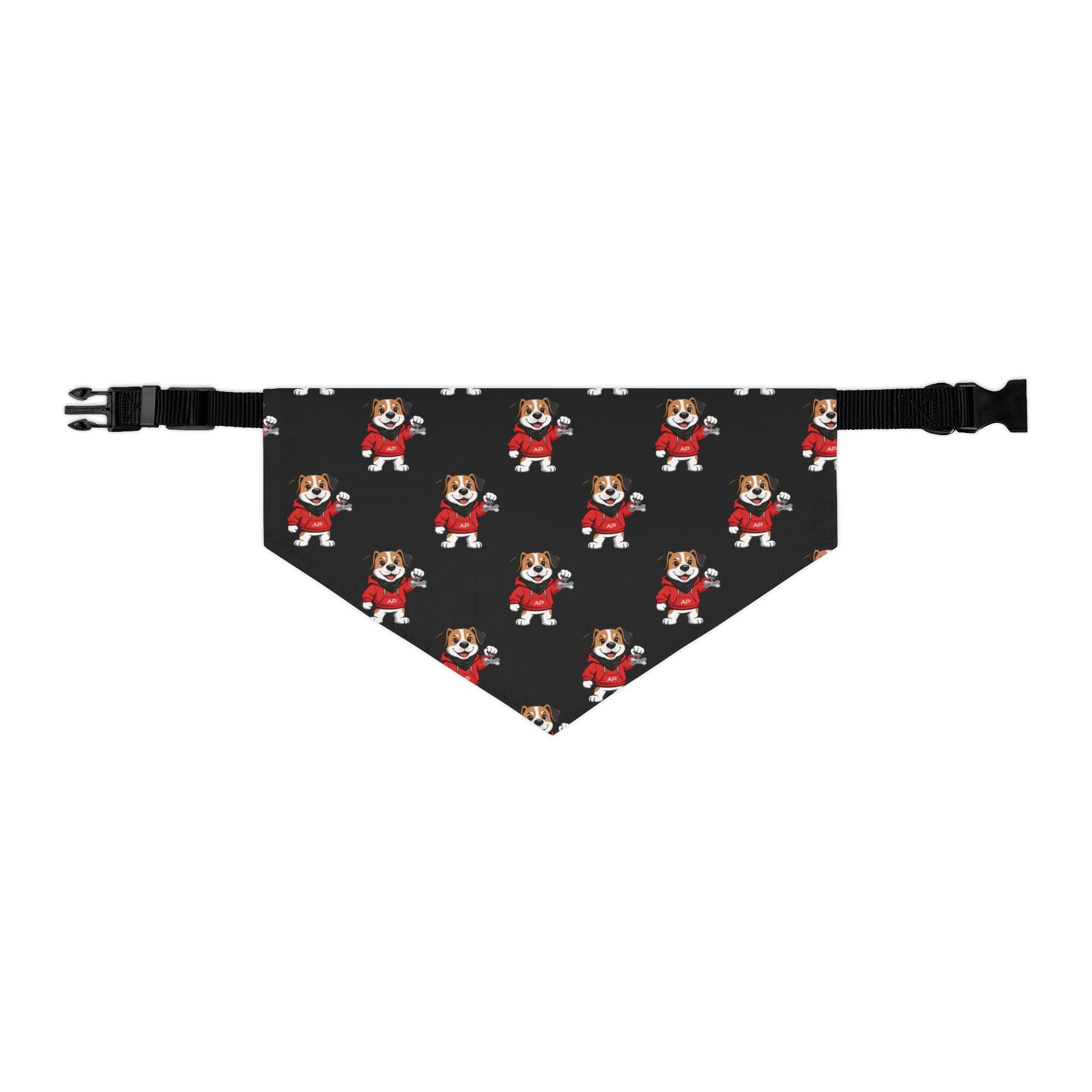 Ambizion Pooch Signature Monogram Bandana Collar Black