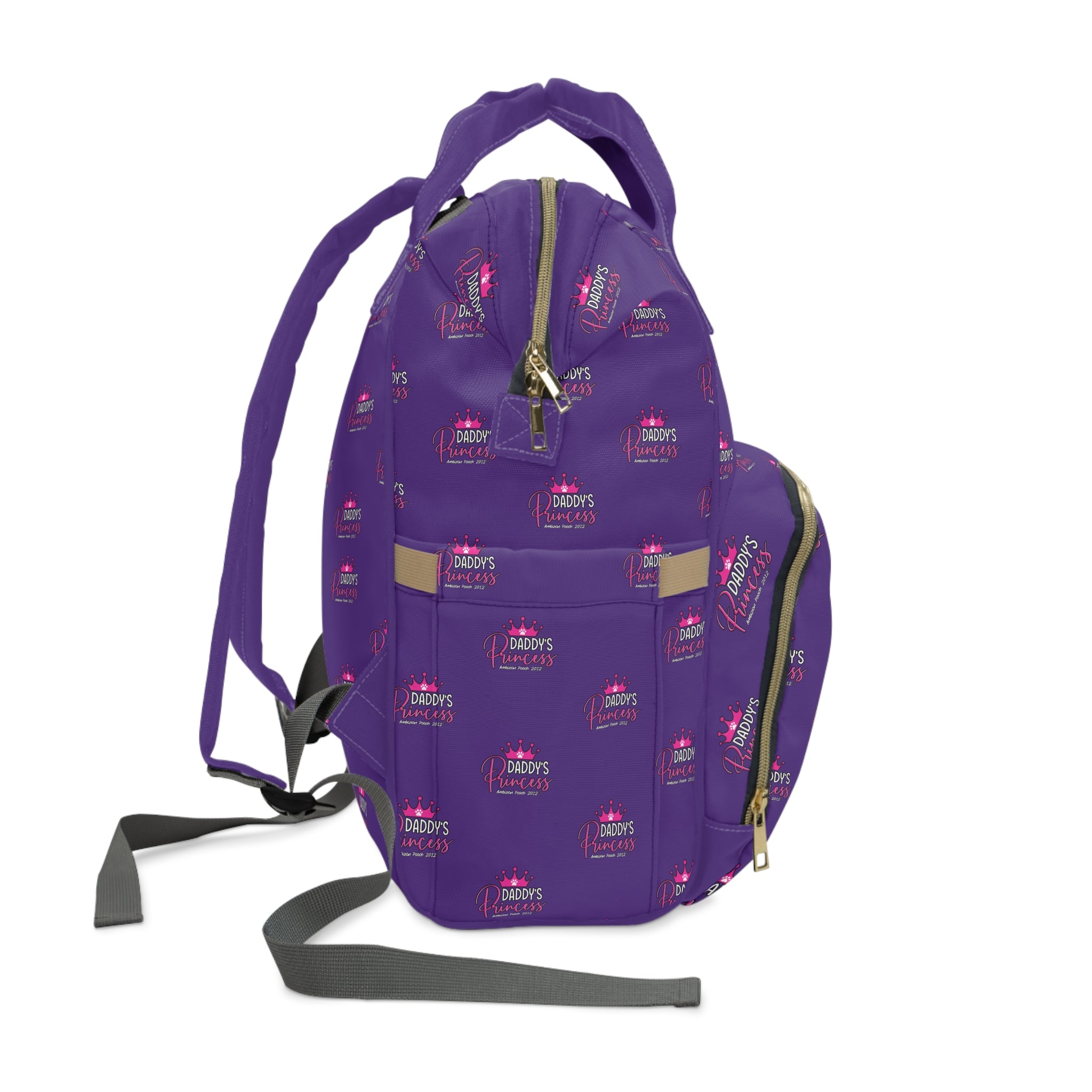 Daddy's Princess Puppy/Doggy Multifunctional Backpack Purple
