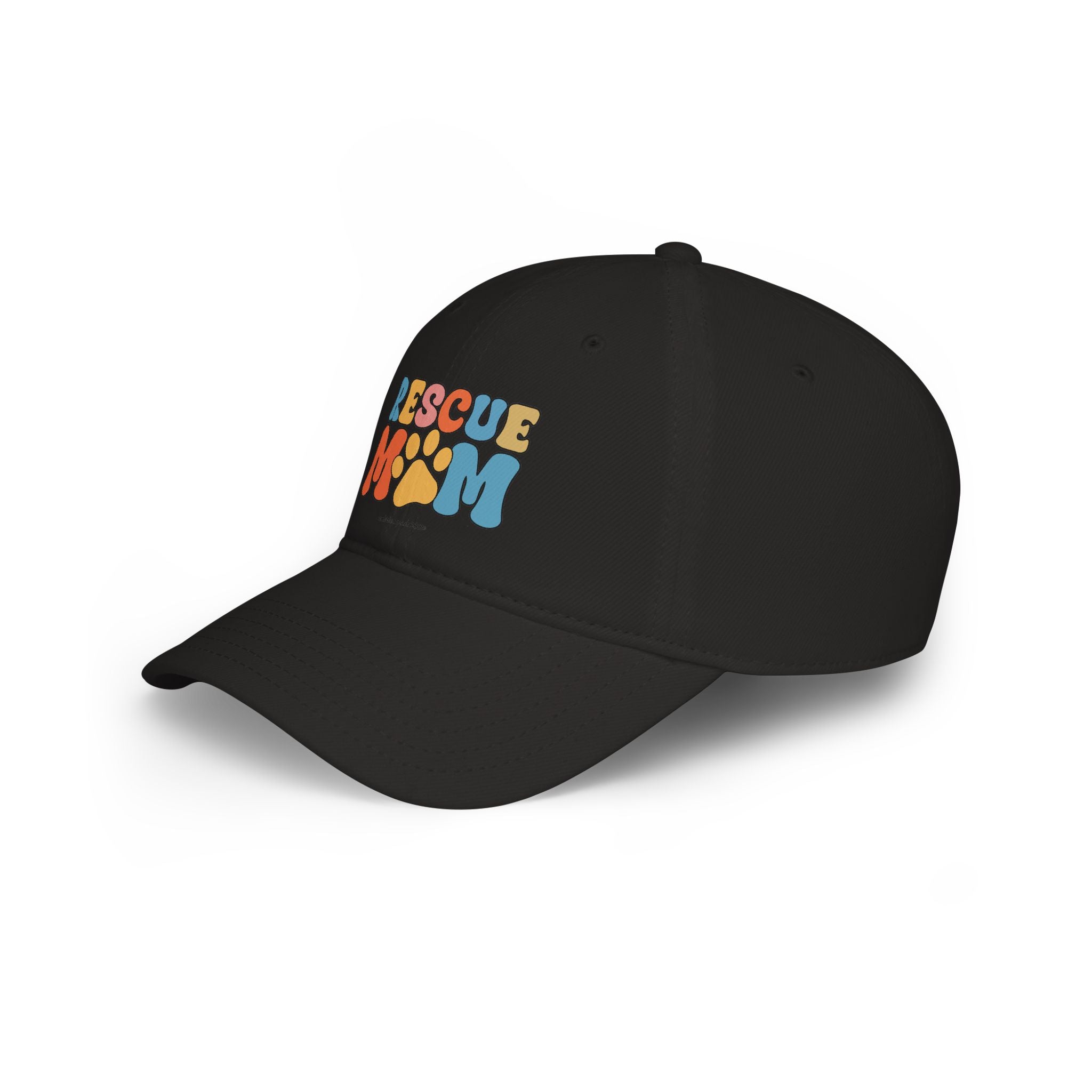 Rescue Dog Mom Low Profile Baseball Cap