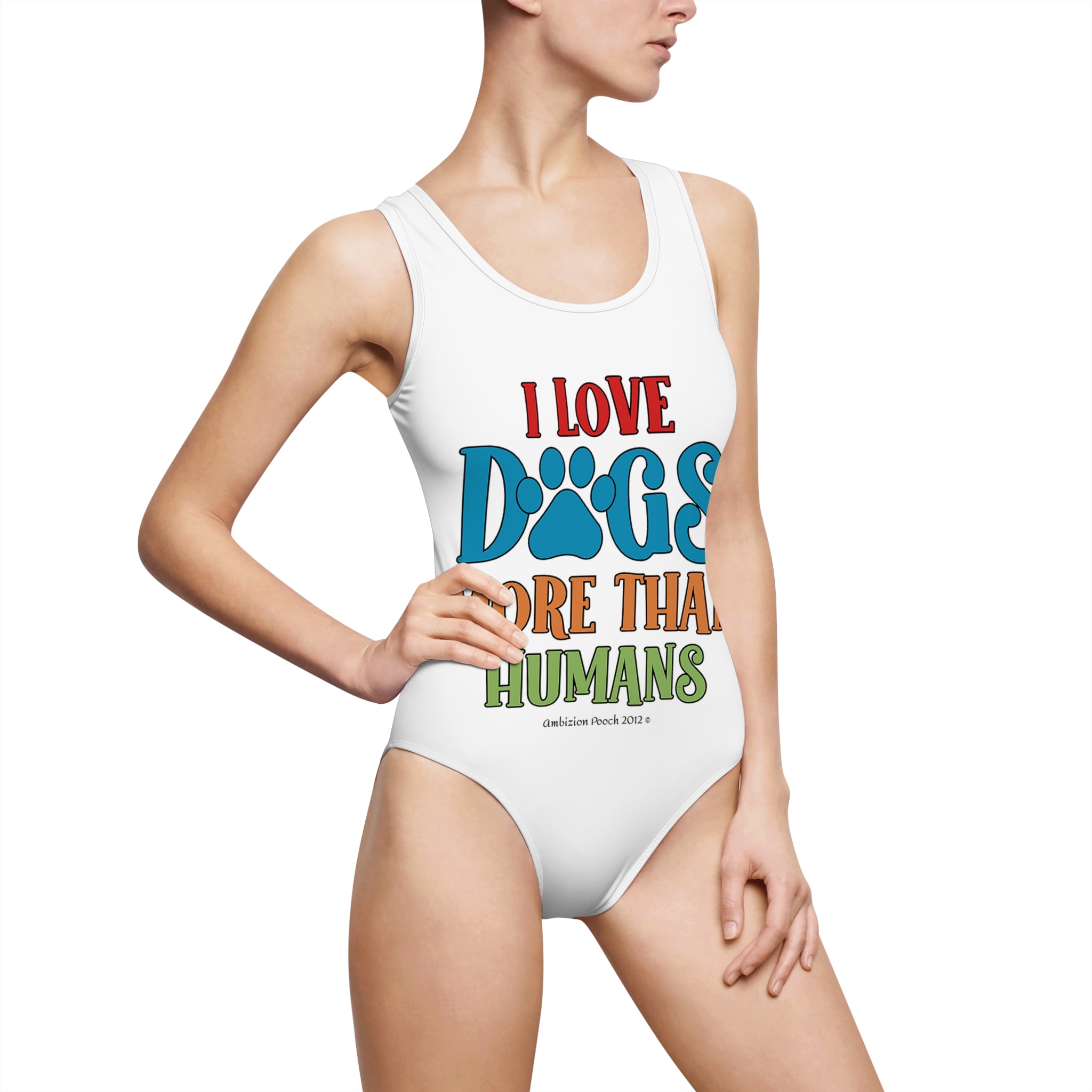 I Love Dogs More Than Humans One-Piece Swimsuit
