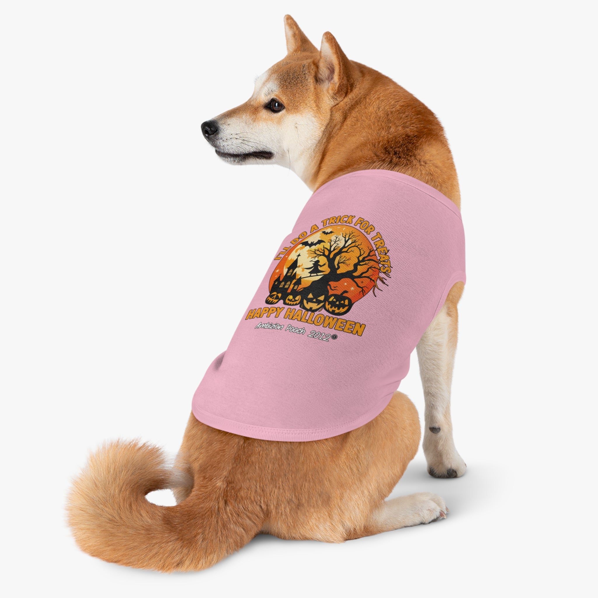 I'll Do A Trick for Treats Happy Halloween Doggy Tank Top