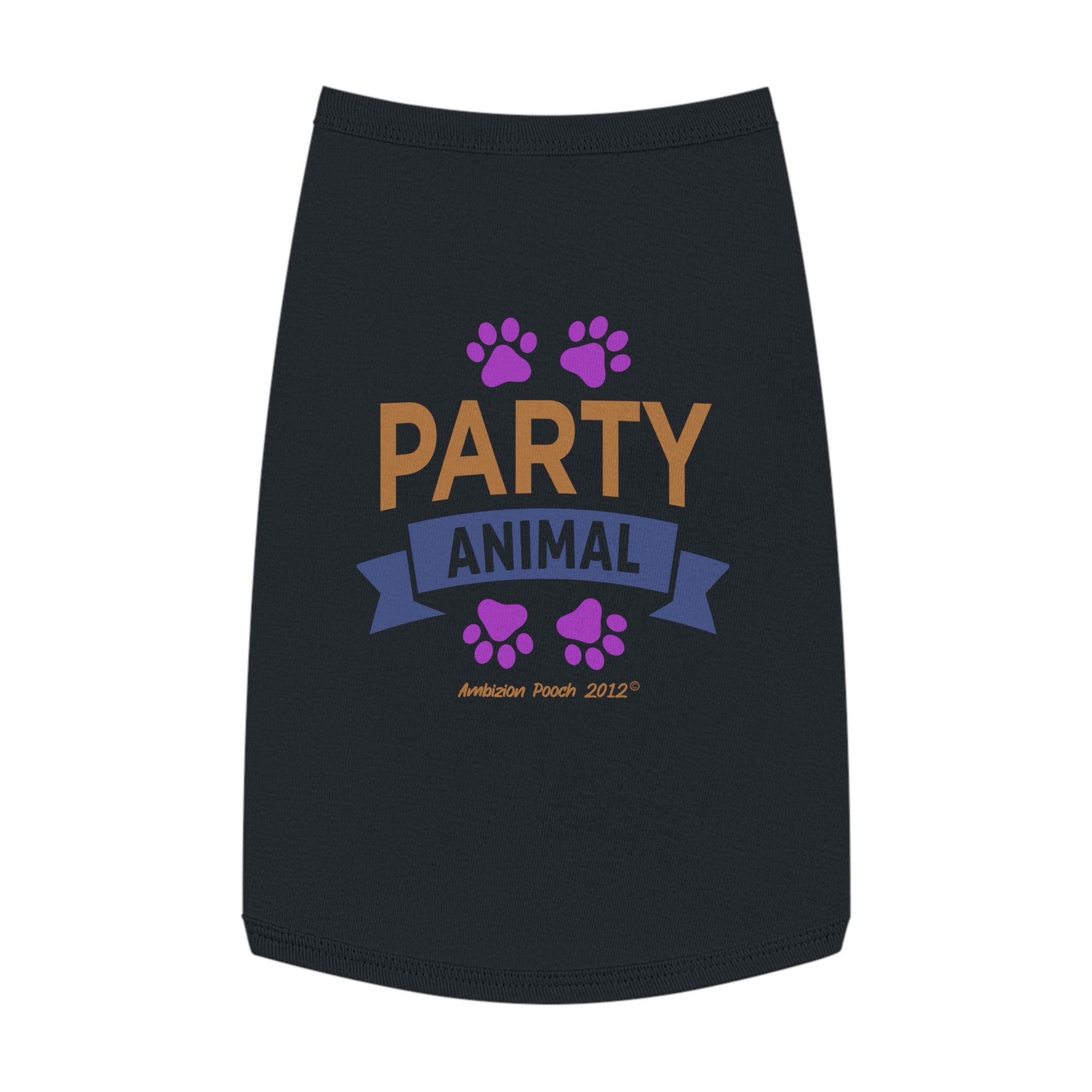 "Party Animal"  Doggy Tank Top — "Couch Potato" (Pet & Parent Matching)