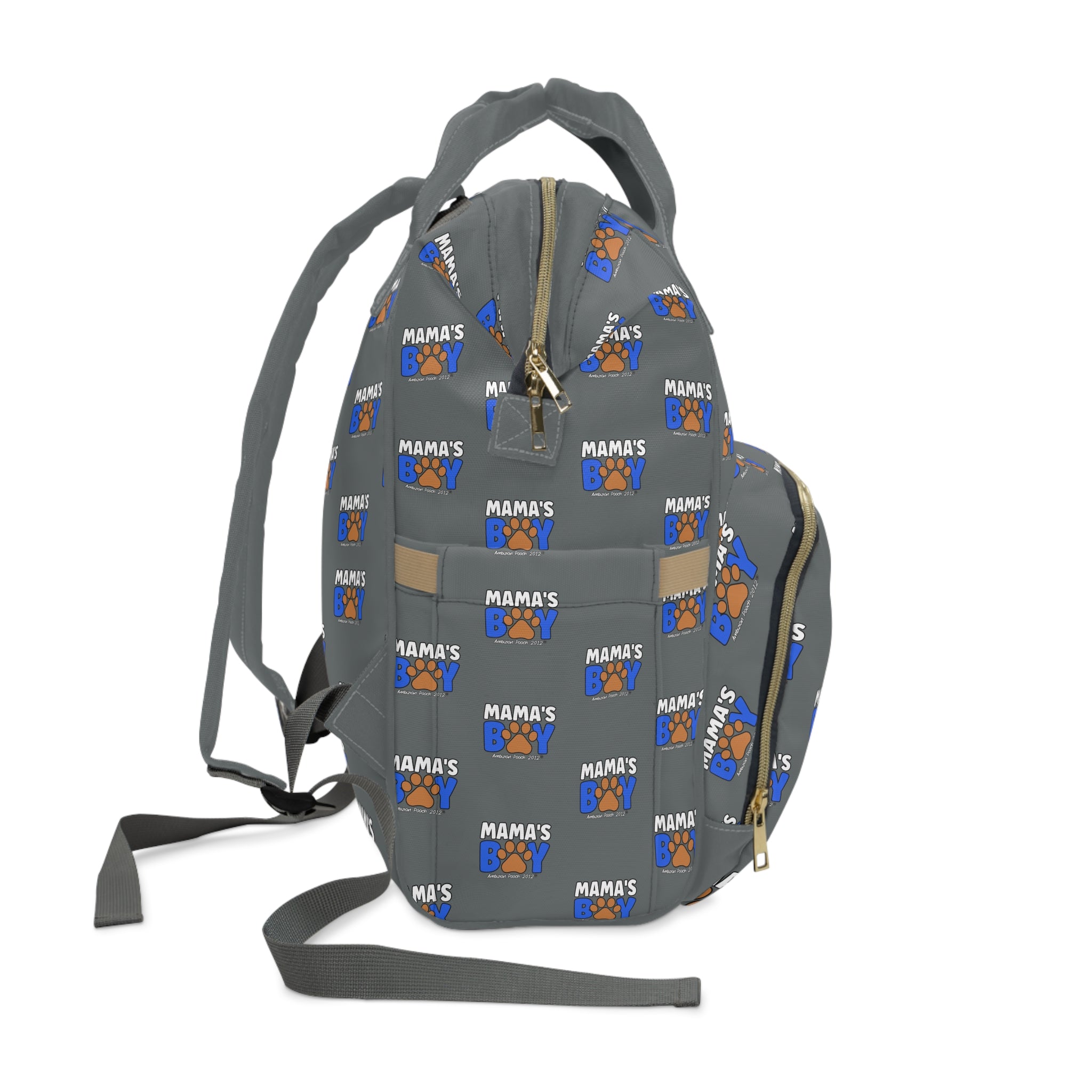 Mama's Boy Puppy/Doggy Multifunctional Backpack Grey