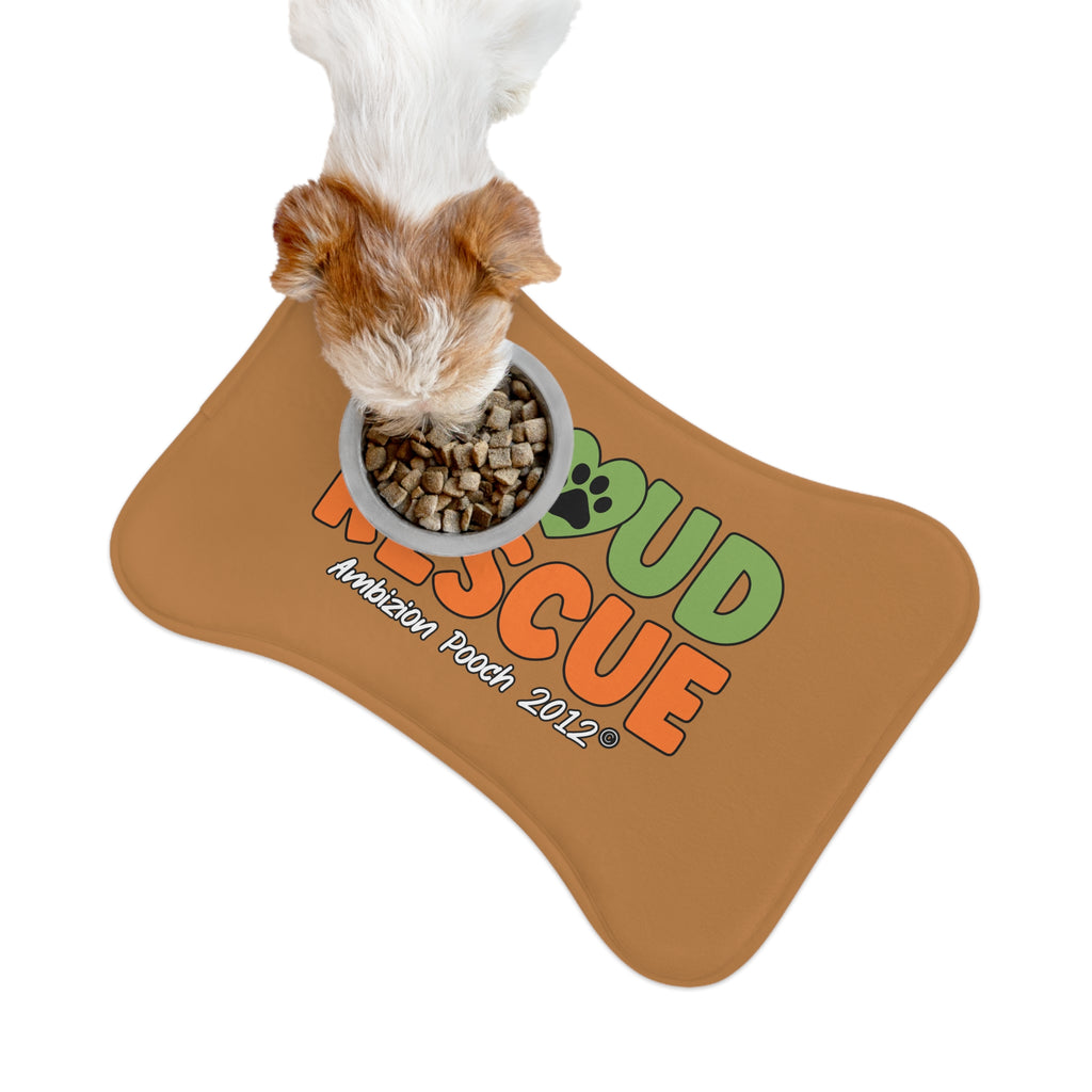Proud Rescue Pet Feeding Mat Brown