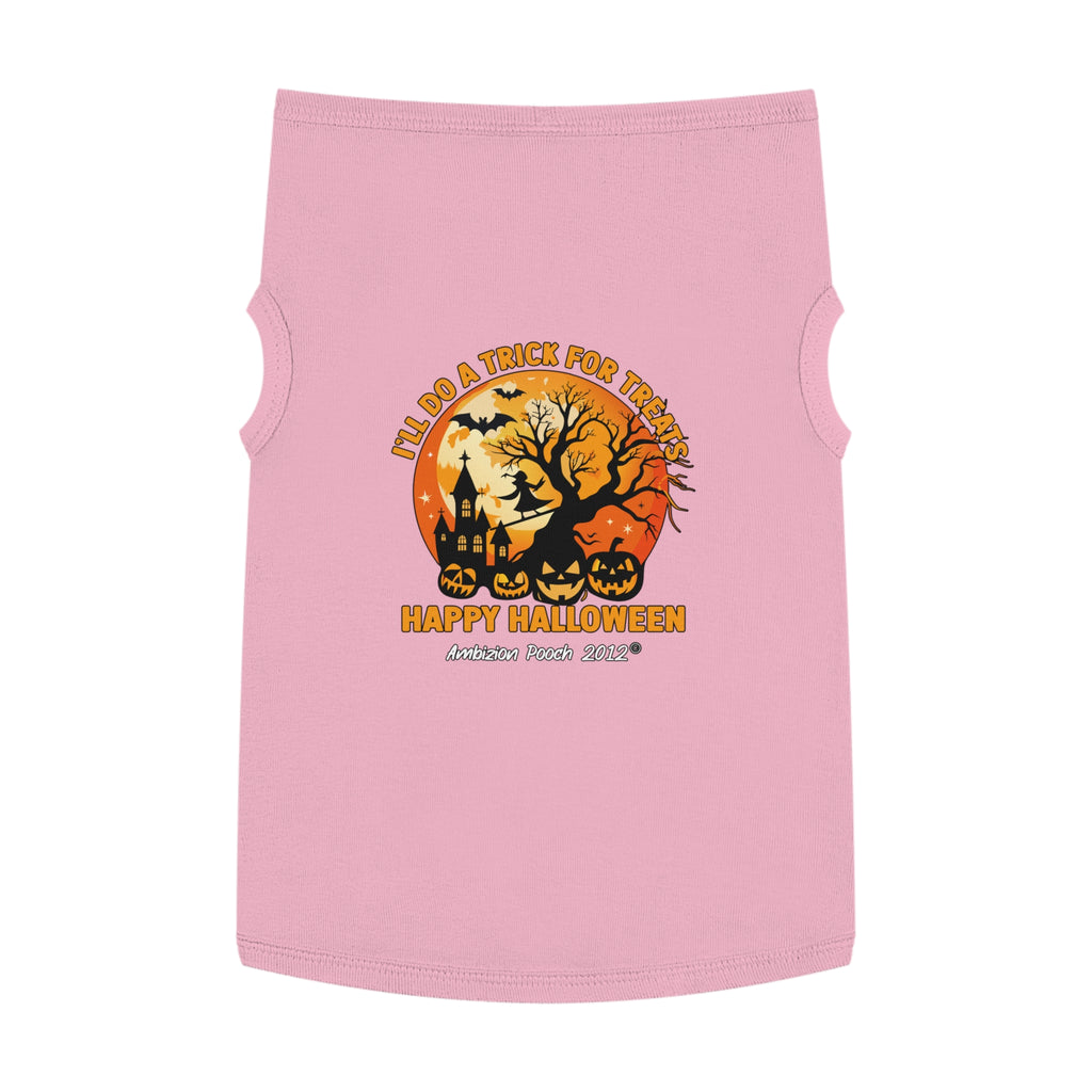 I'll Do A Trick for Treats Happy Halloween Doggy Tank Top