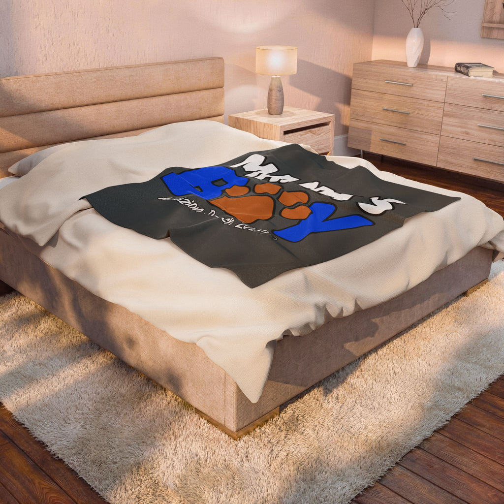 Mama's Boy Velveteen Plush Doggy Blanket